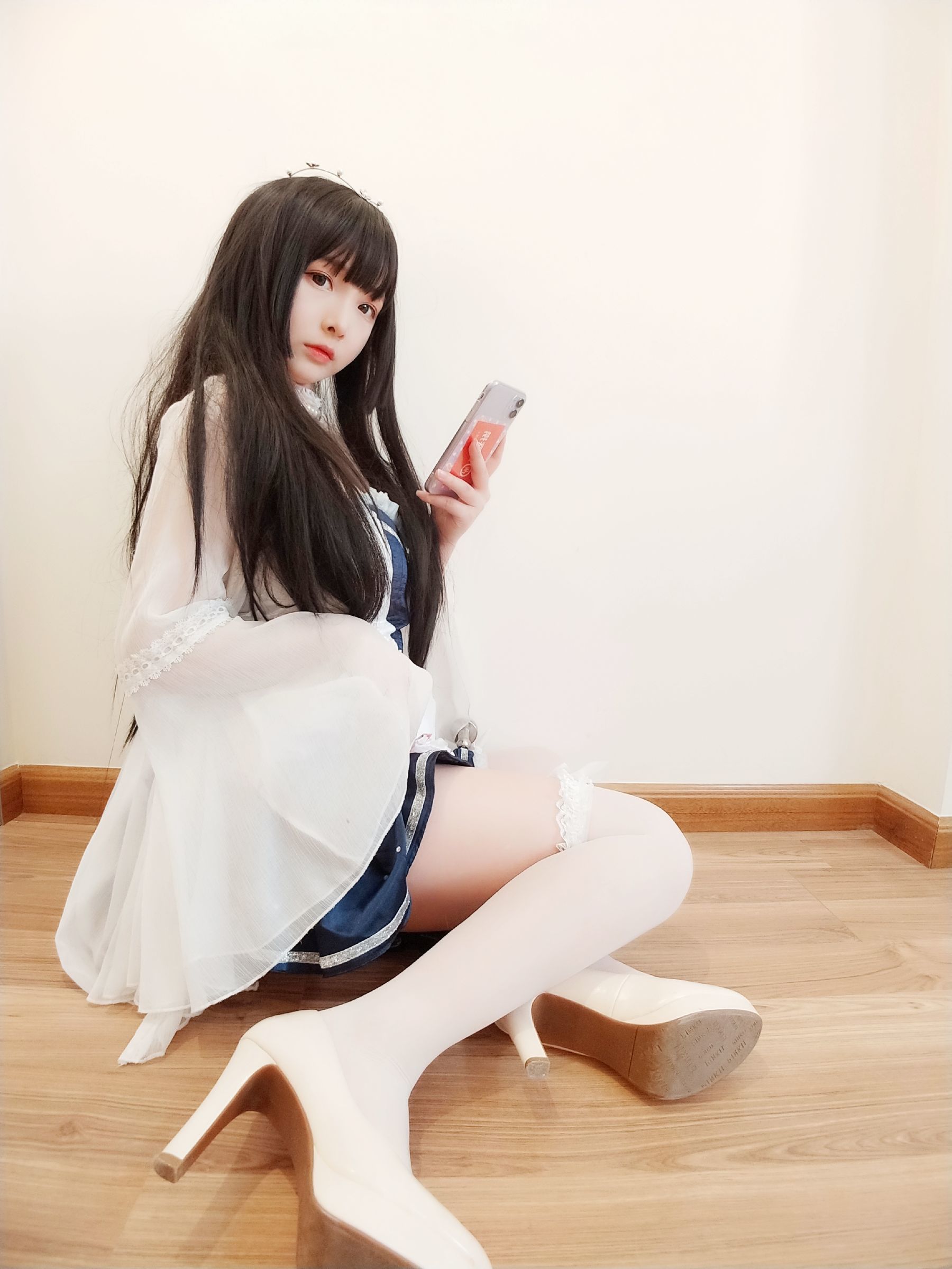 二次元美女古川kagura 白丝-图19