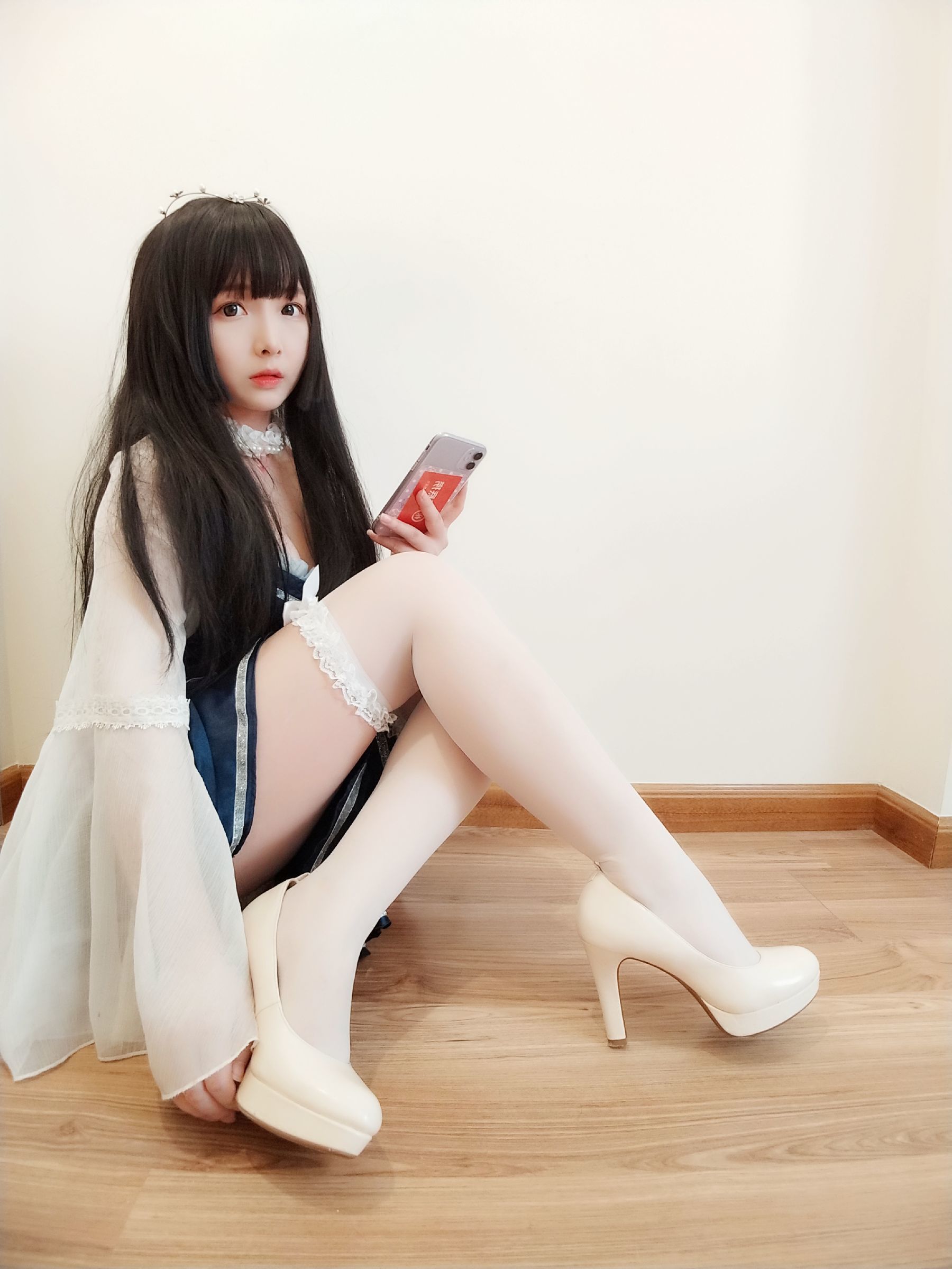二次元美女古川kagura 白丝-图20