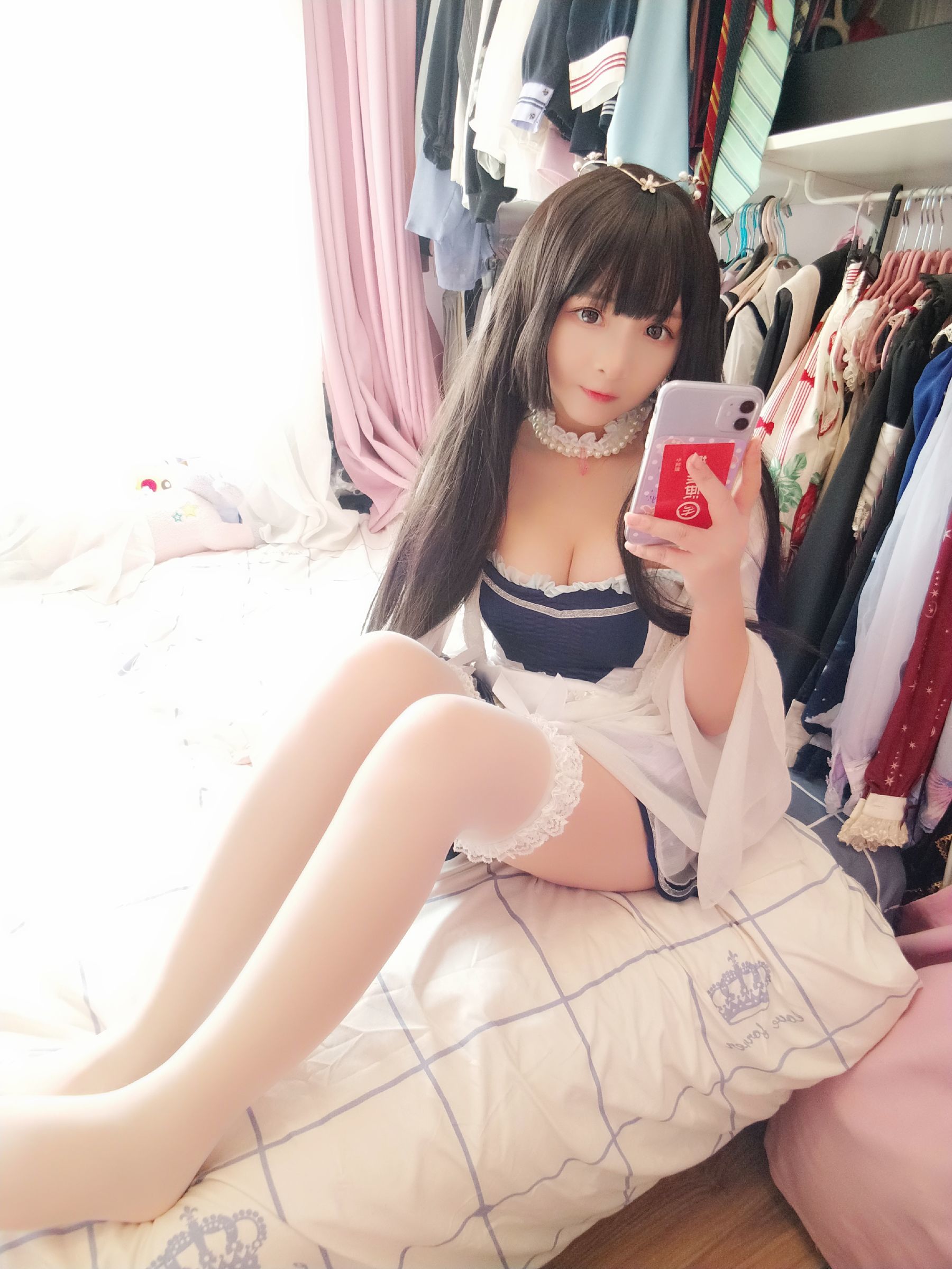 二次元美女古川kagura 白丝-图36