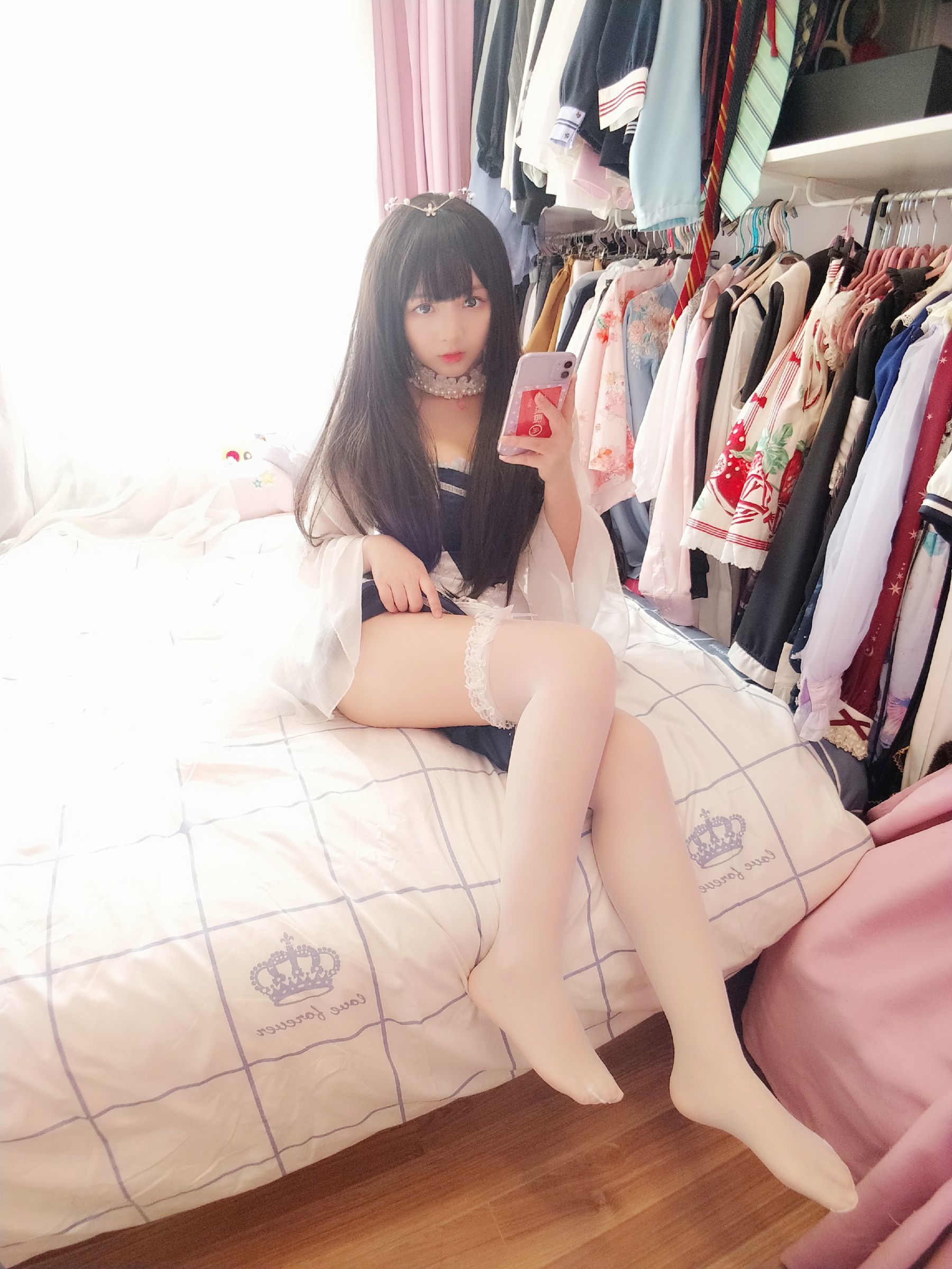 二次元美女古川kagura 白丝-图5