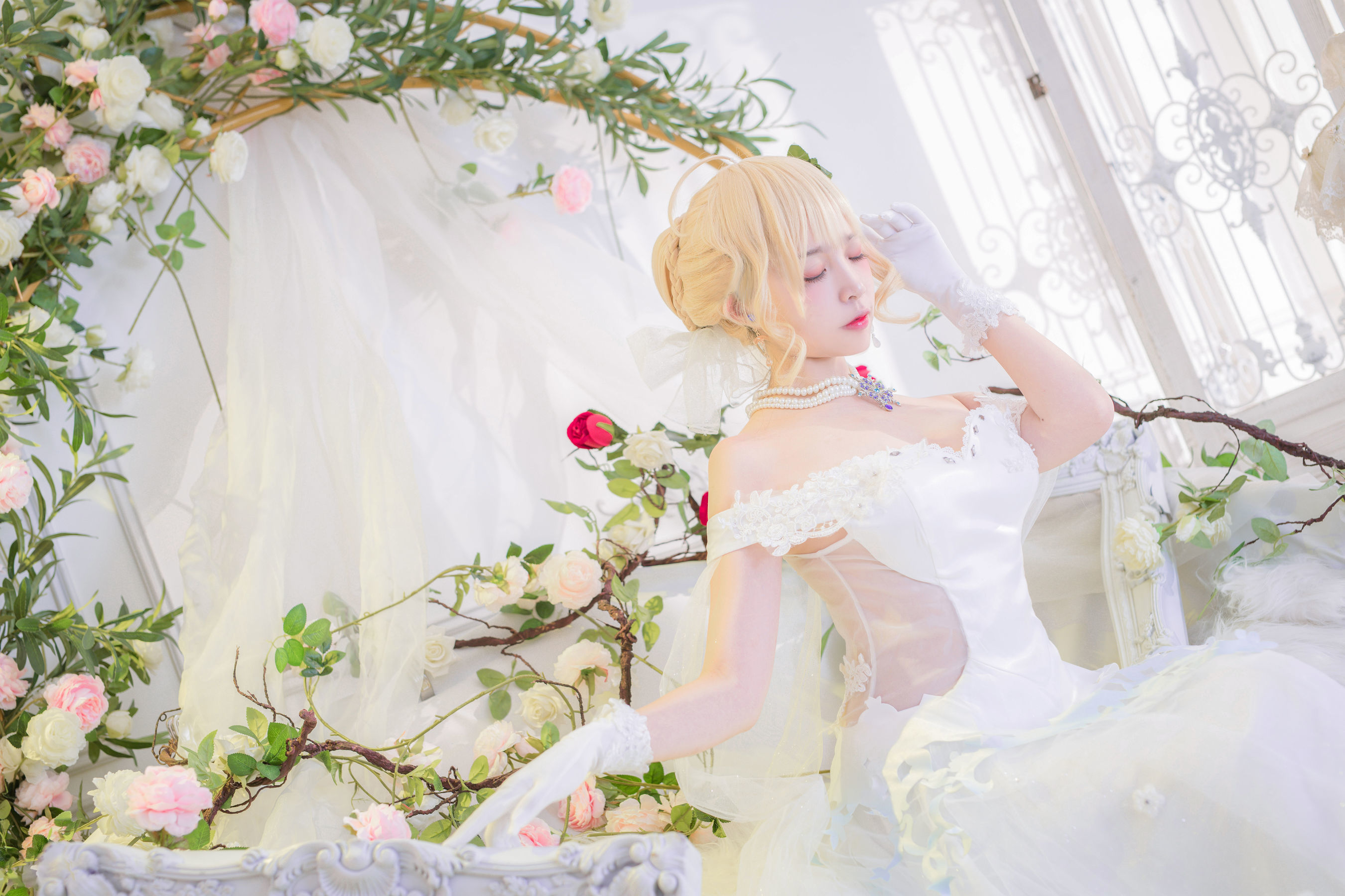 人气Coser二佐Nisa 花嫁-图0