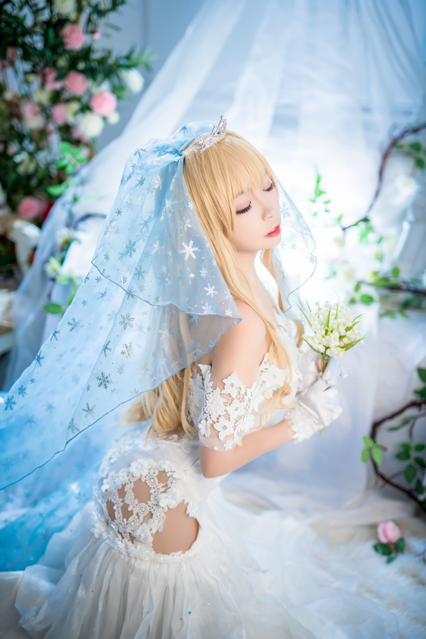 人气Coser二佐Nisa 花嫁-图10
