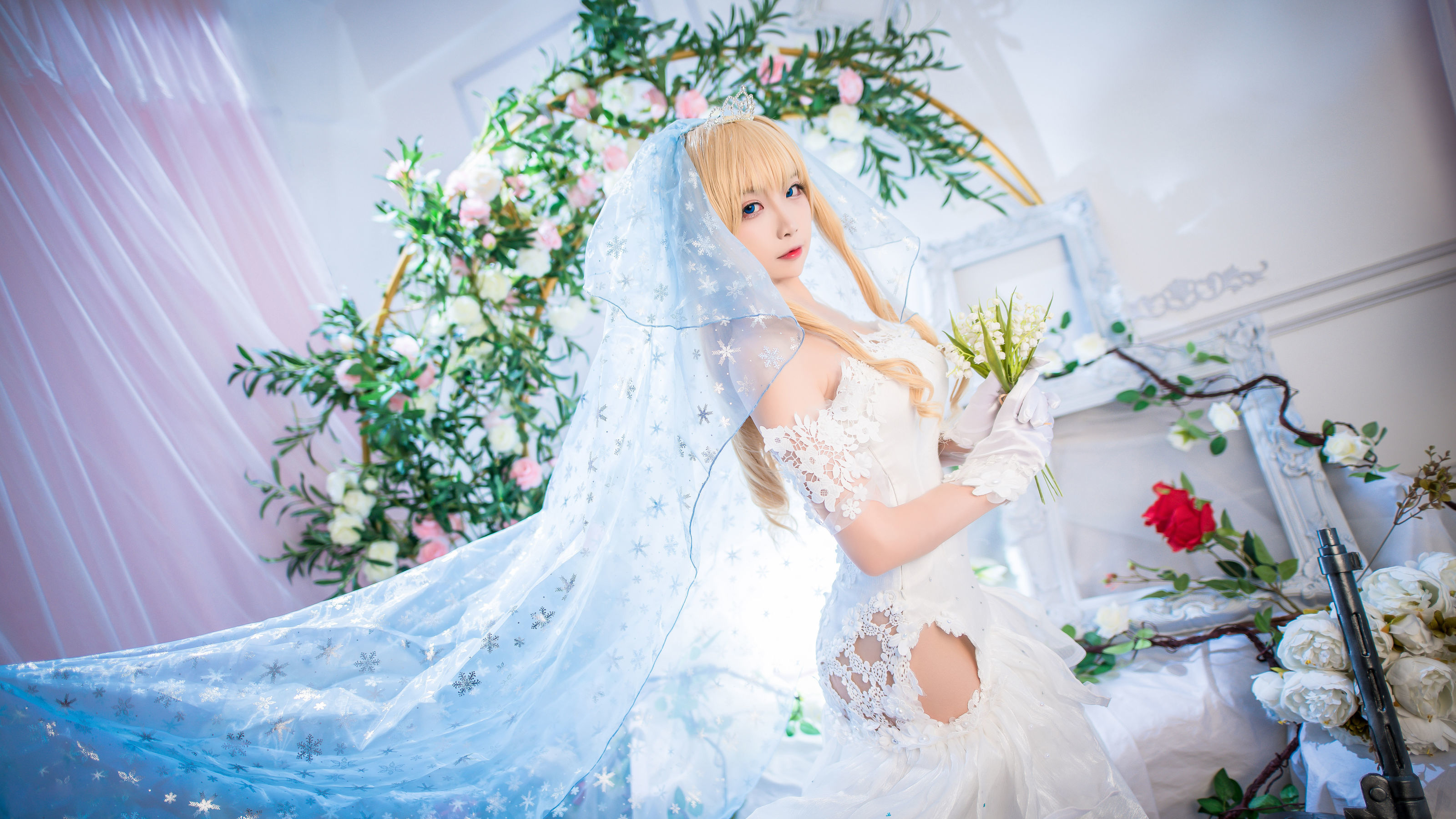 人气Coser二佐Nisa 花嫁-图16