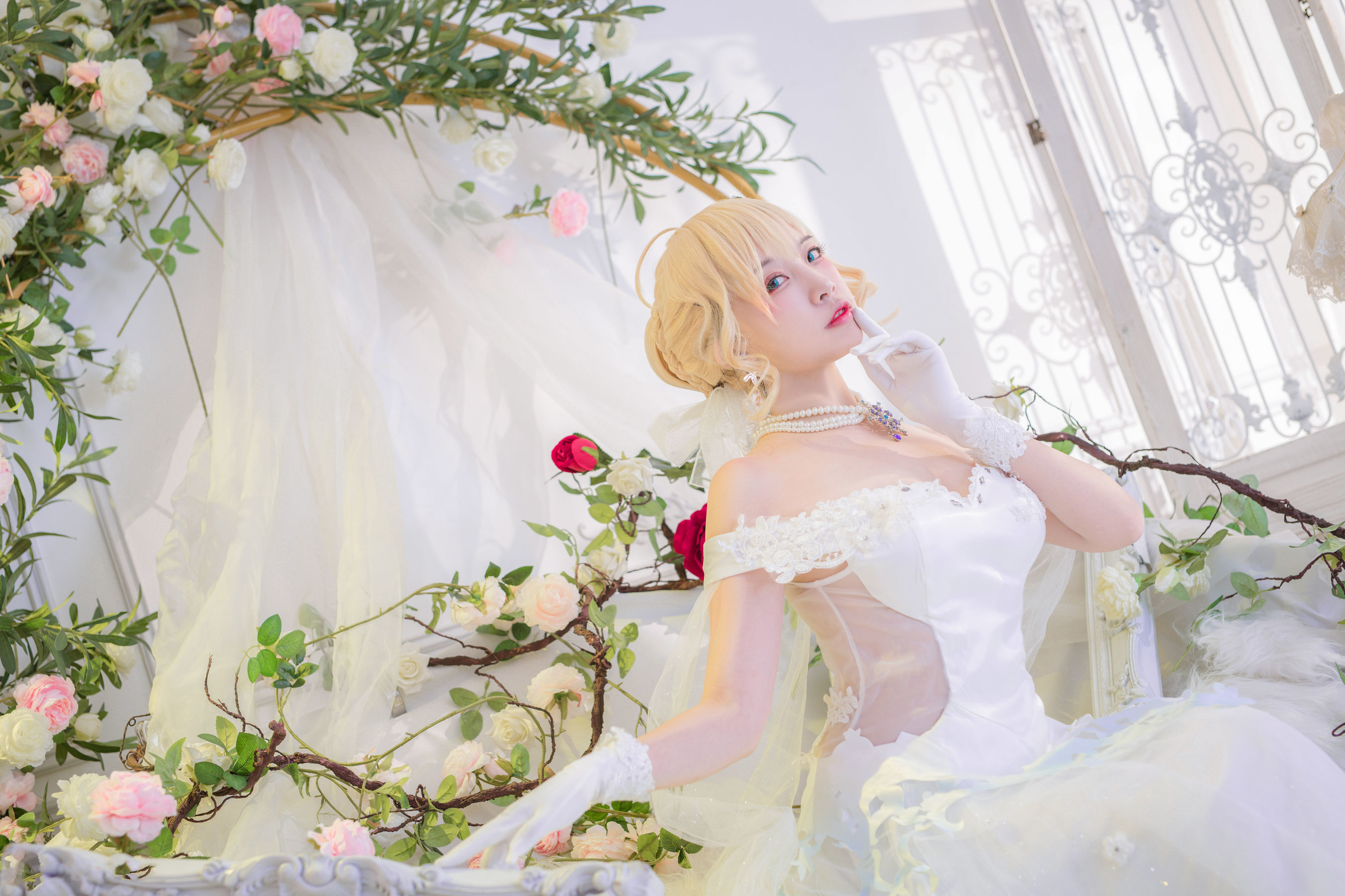 人气Coser二佐Nisa 花嫁-图1