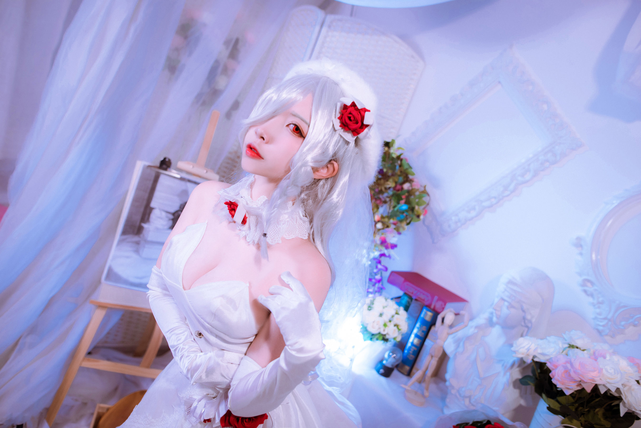 人气Coser二佐Nisa 花嫁-图20