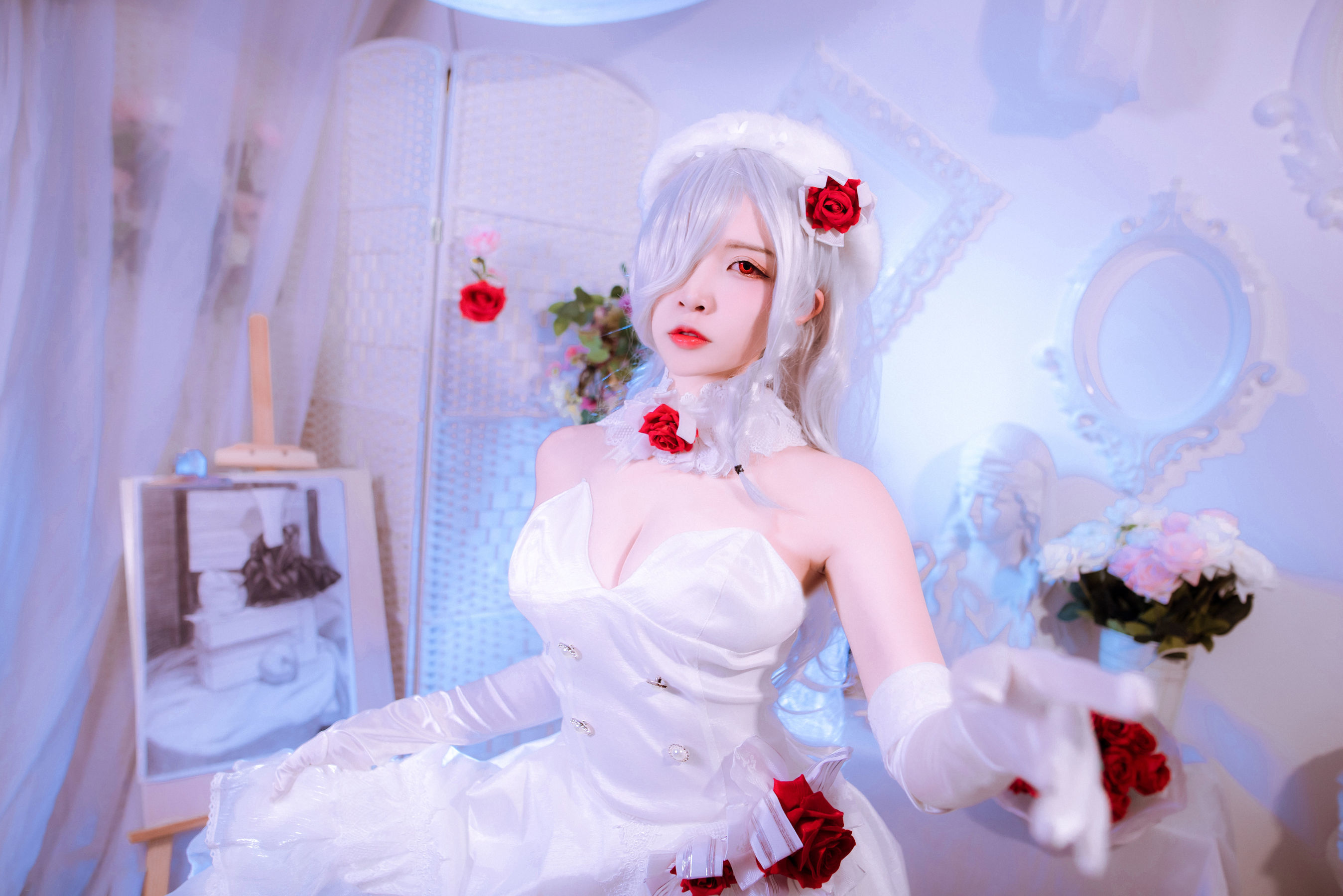 人气Coser二佐Nisa 花嫁-图21