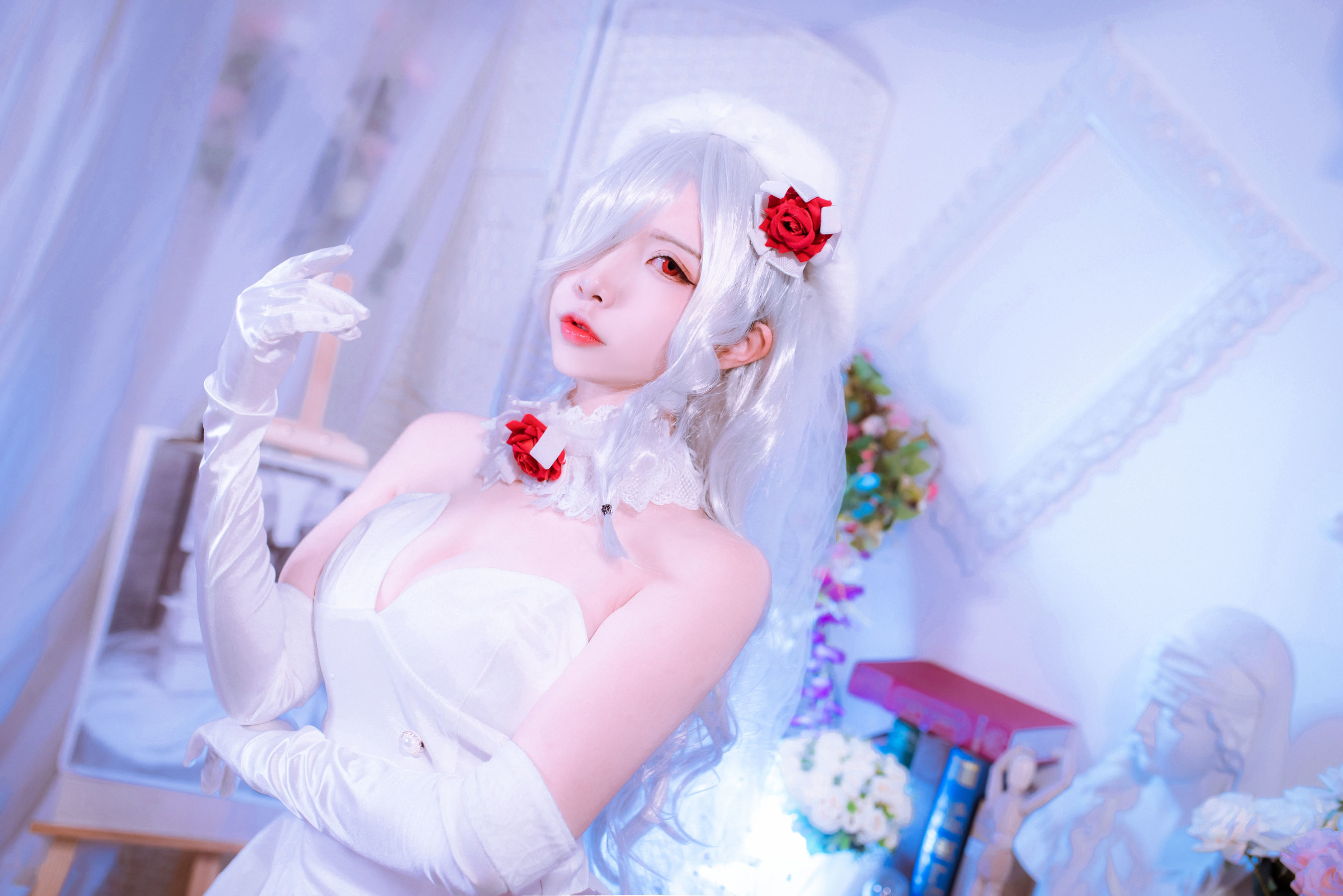 人气Coser二佐Nisa 花嫁-图22