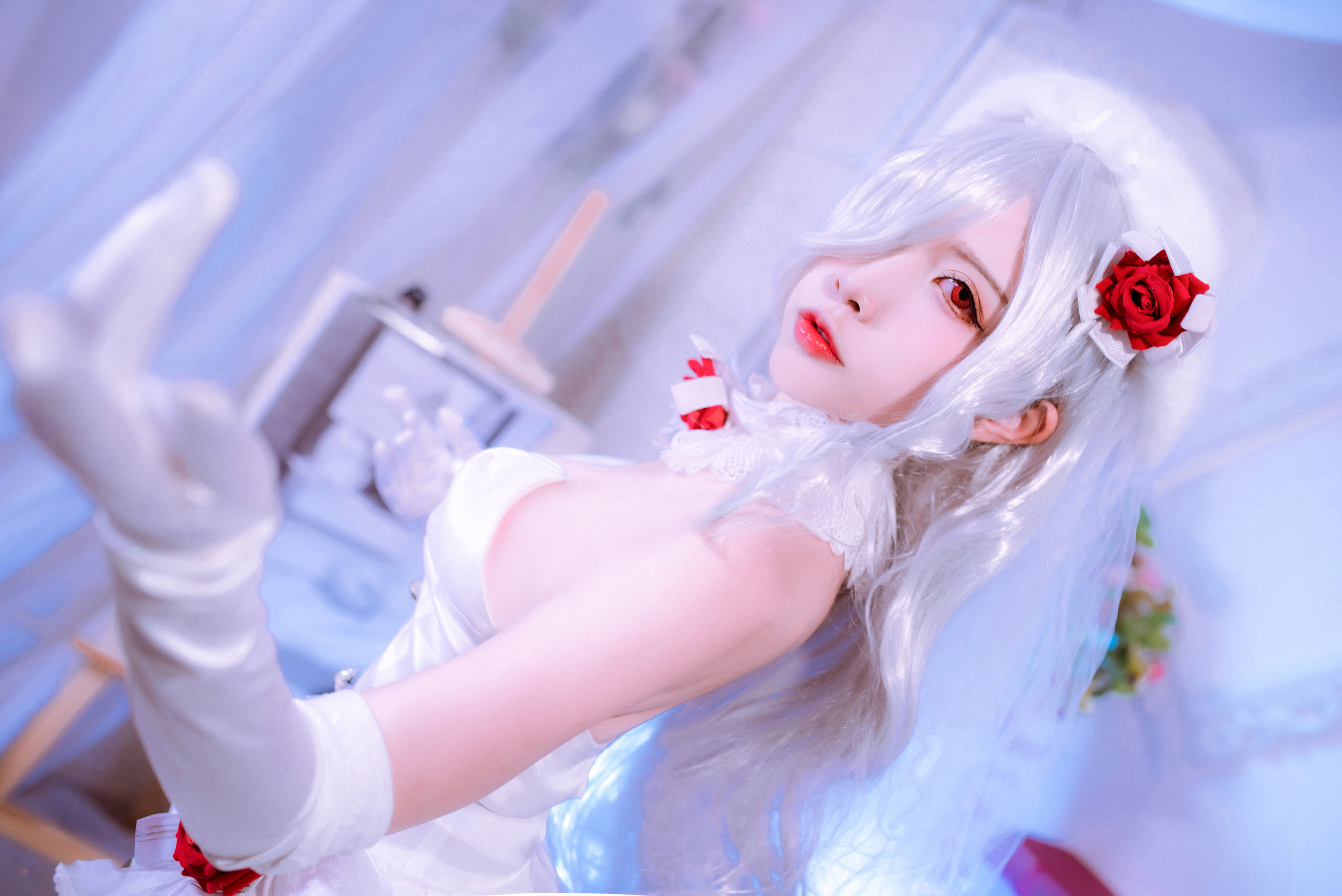 人气Coser二佐Nisa 花嫁-图23