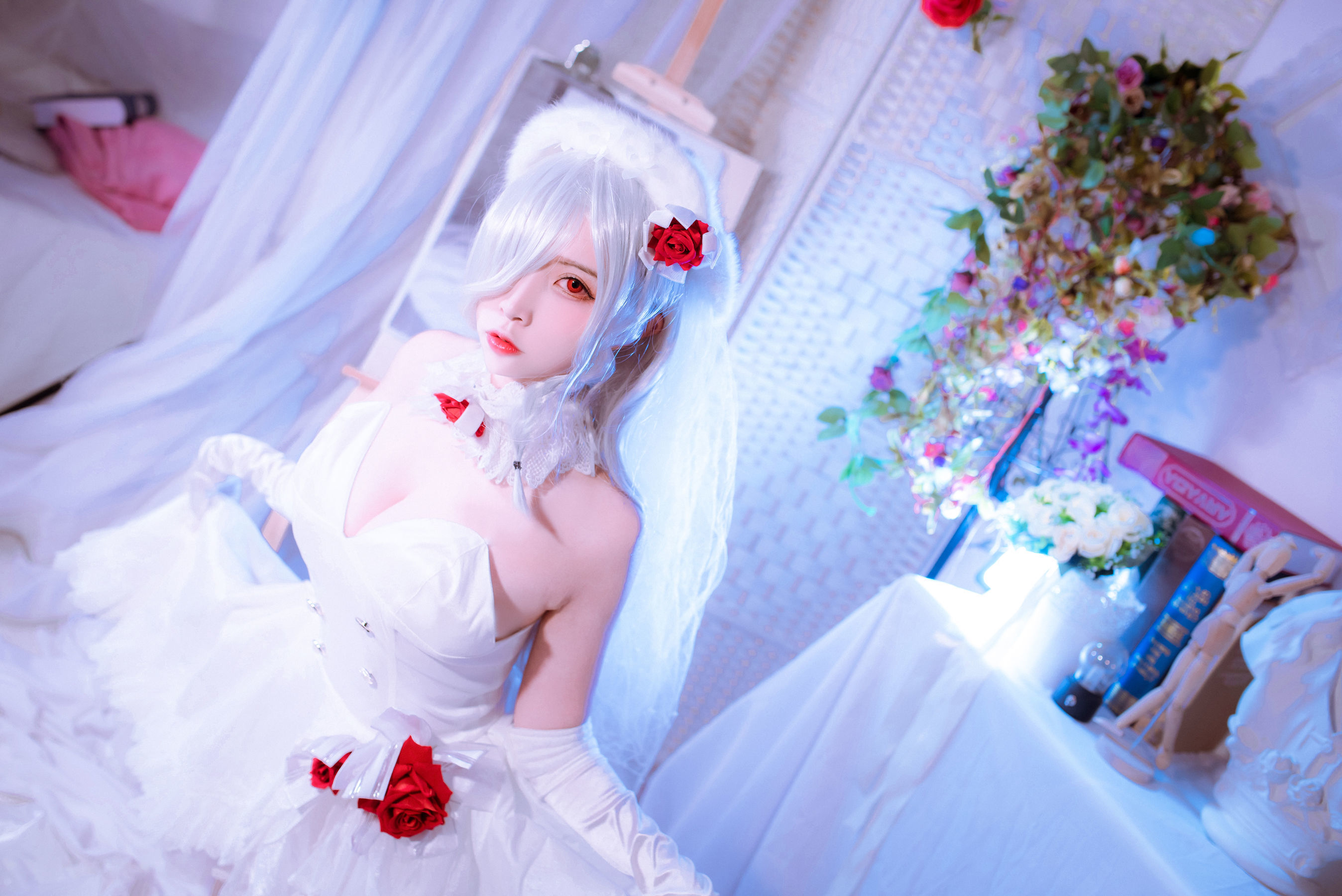 人气Coser二佐Nisa 花嫁-图24