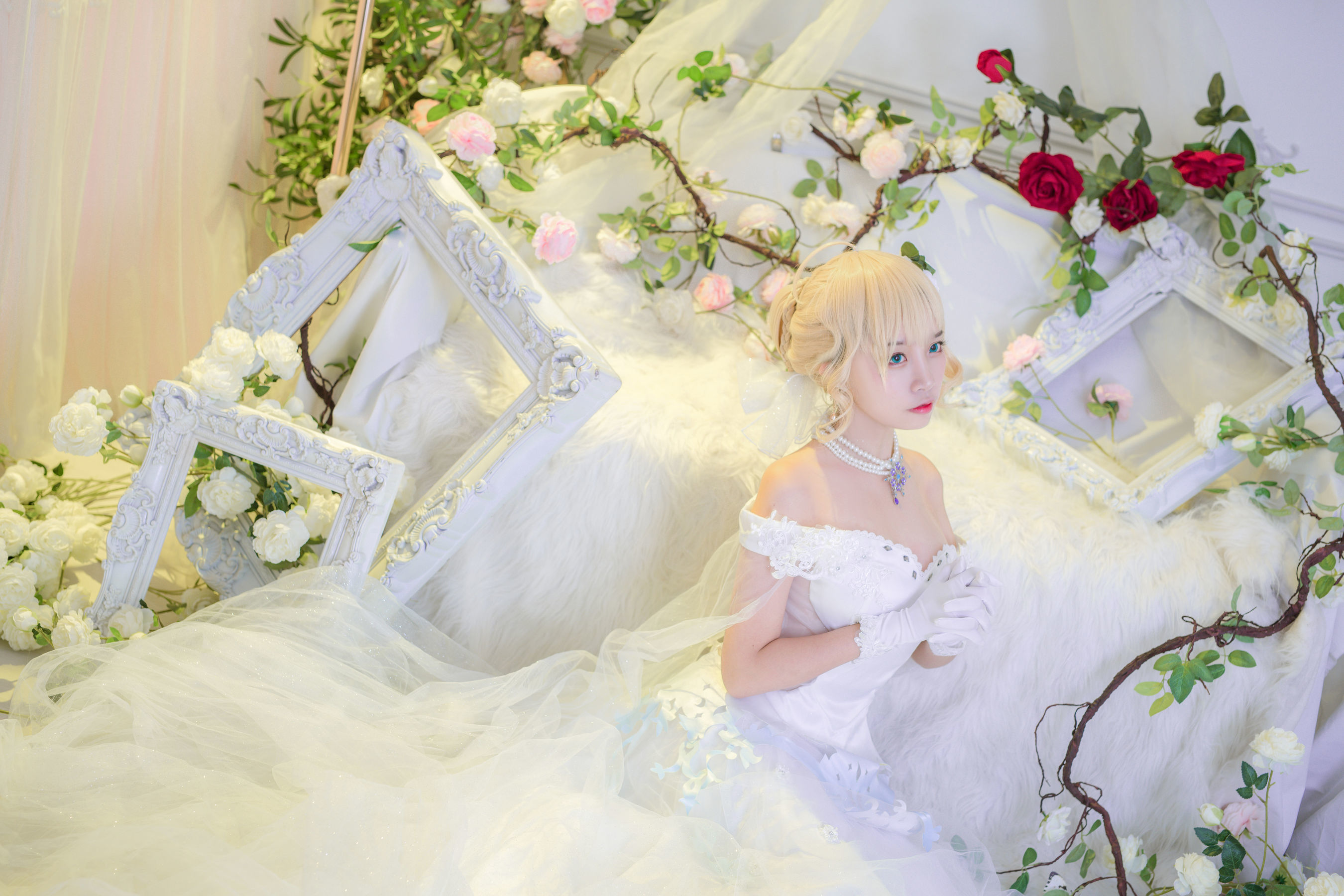 人气Coser二佐Nisa 花嫁-图2
