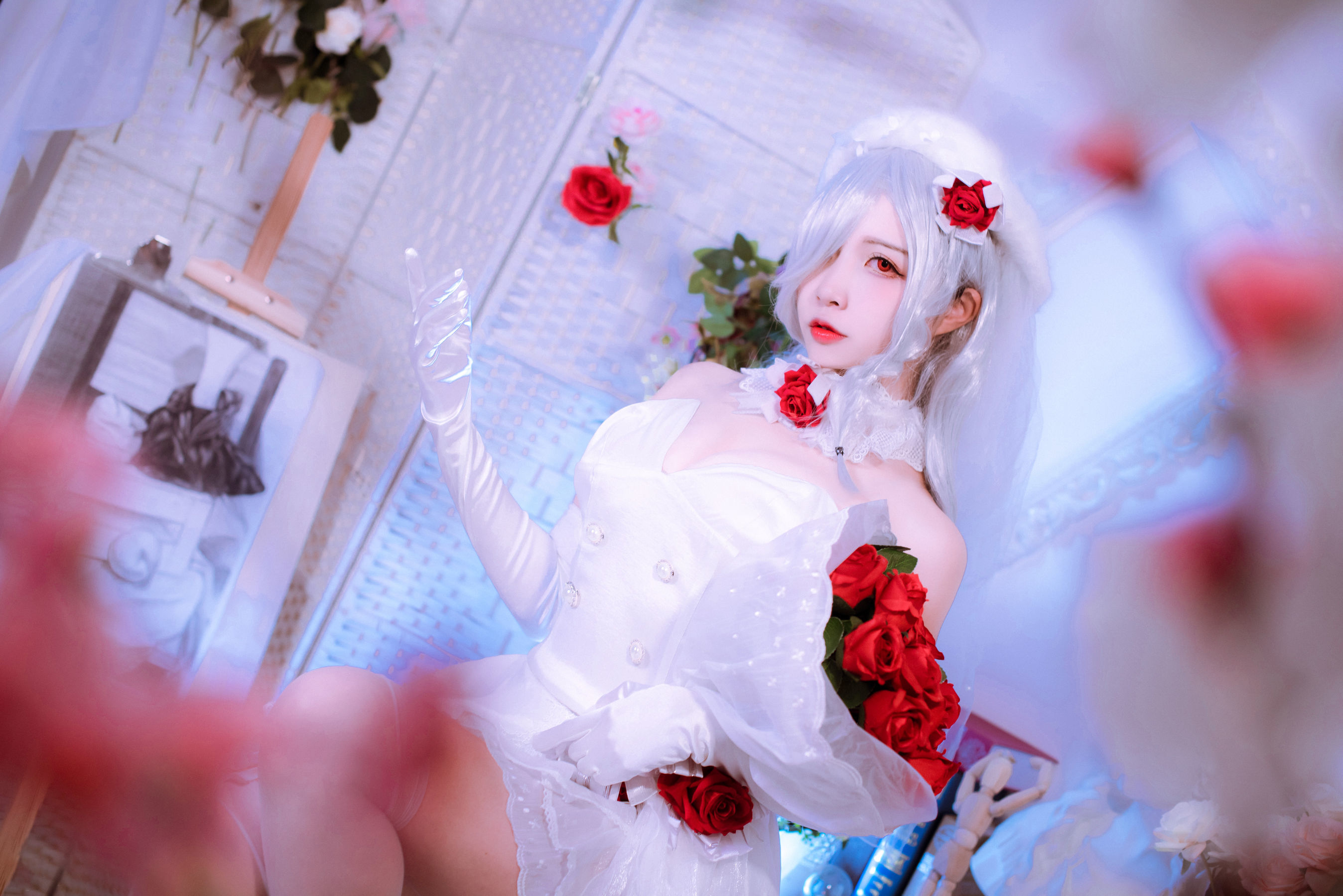 人气Coser二佐Nisa 花嫁-图29