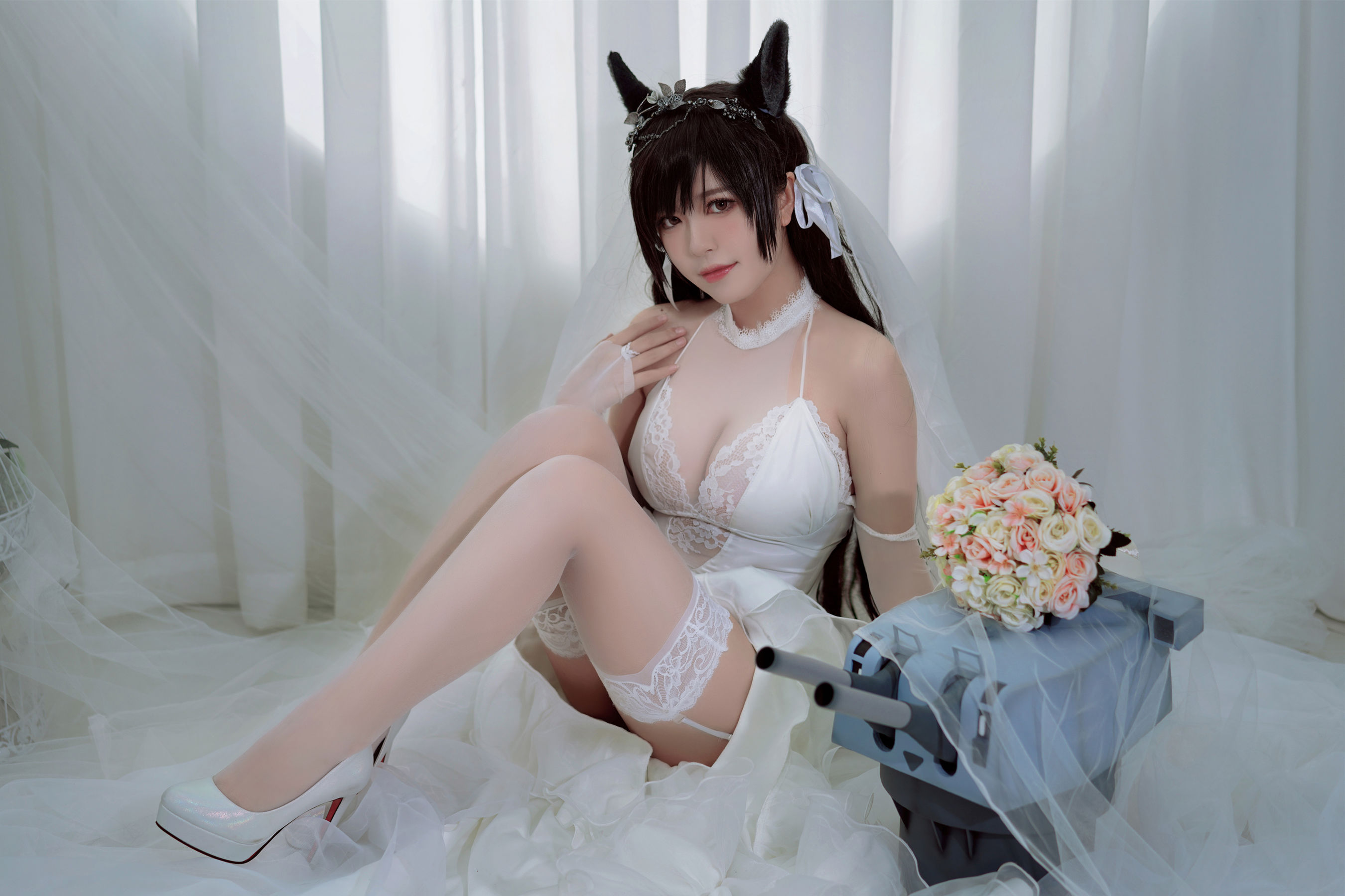 半半子 爱宕花嫁-图29