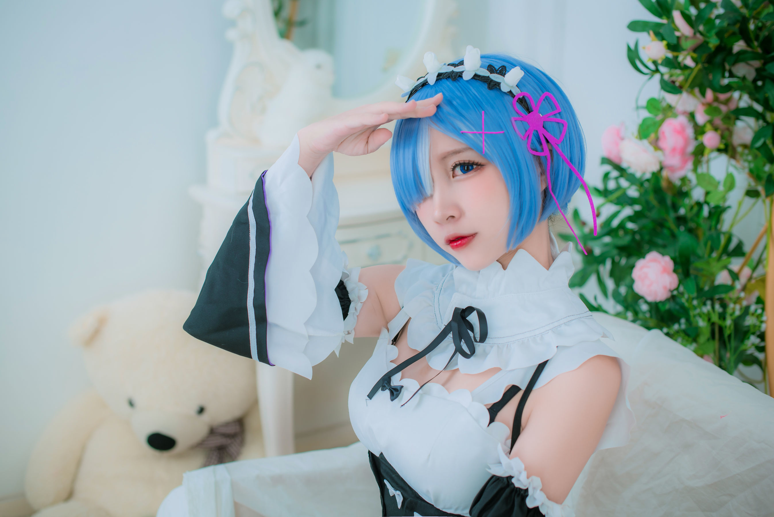 人气Coser二佐Nisa 蕾姆女仆-图10