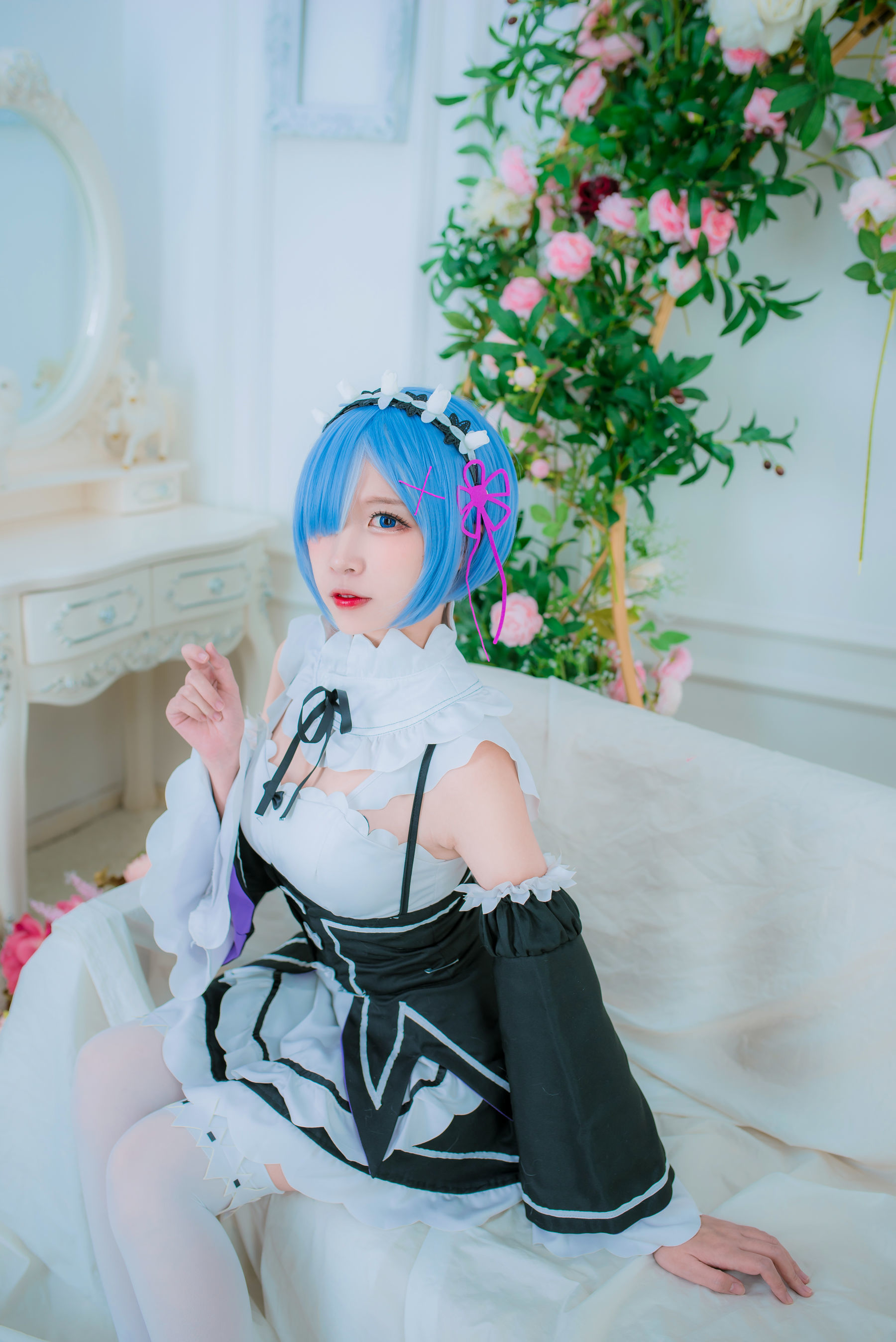 人气Coser二佐Nisa 蕾姆女仆-图1