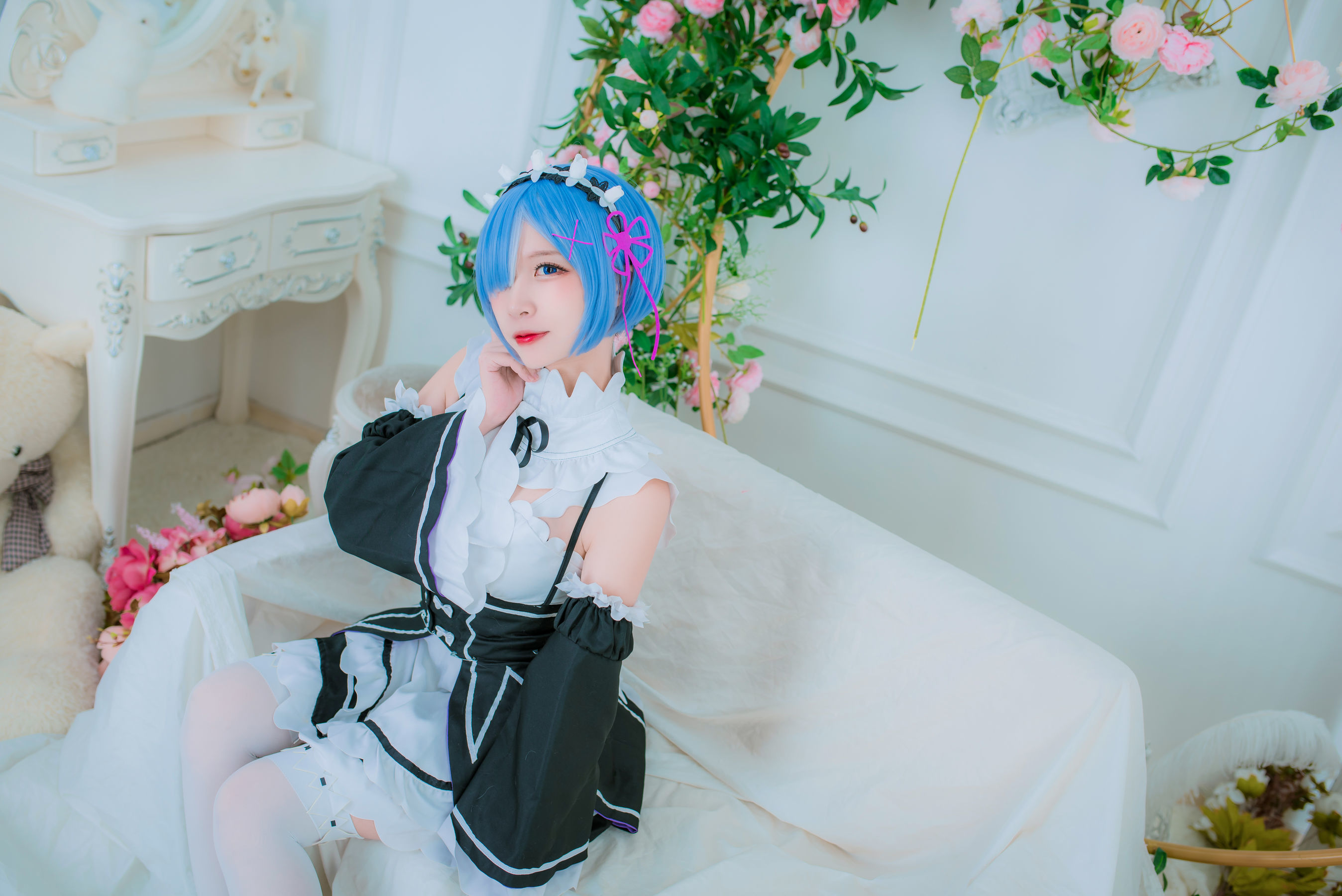 人气Coser二佐Nisa 蕾姆女仆-图5