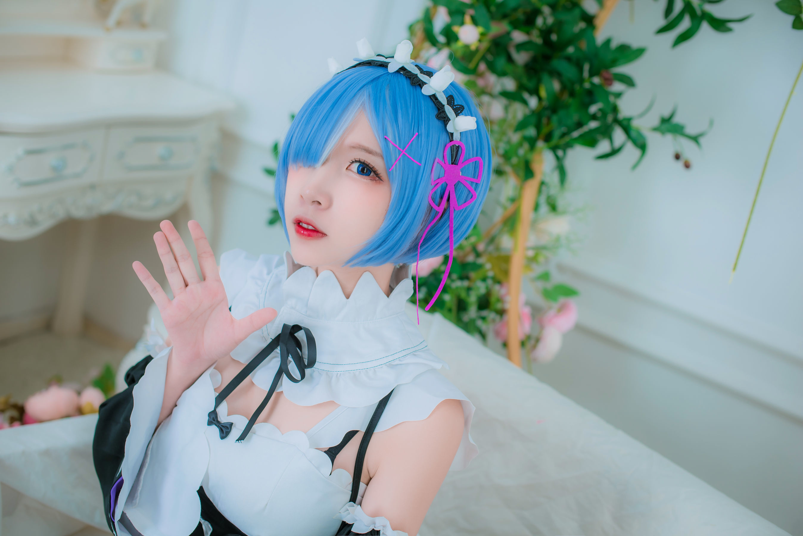 人气Coser二佐Nisa 蕾姆女仆-图6