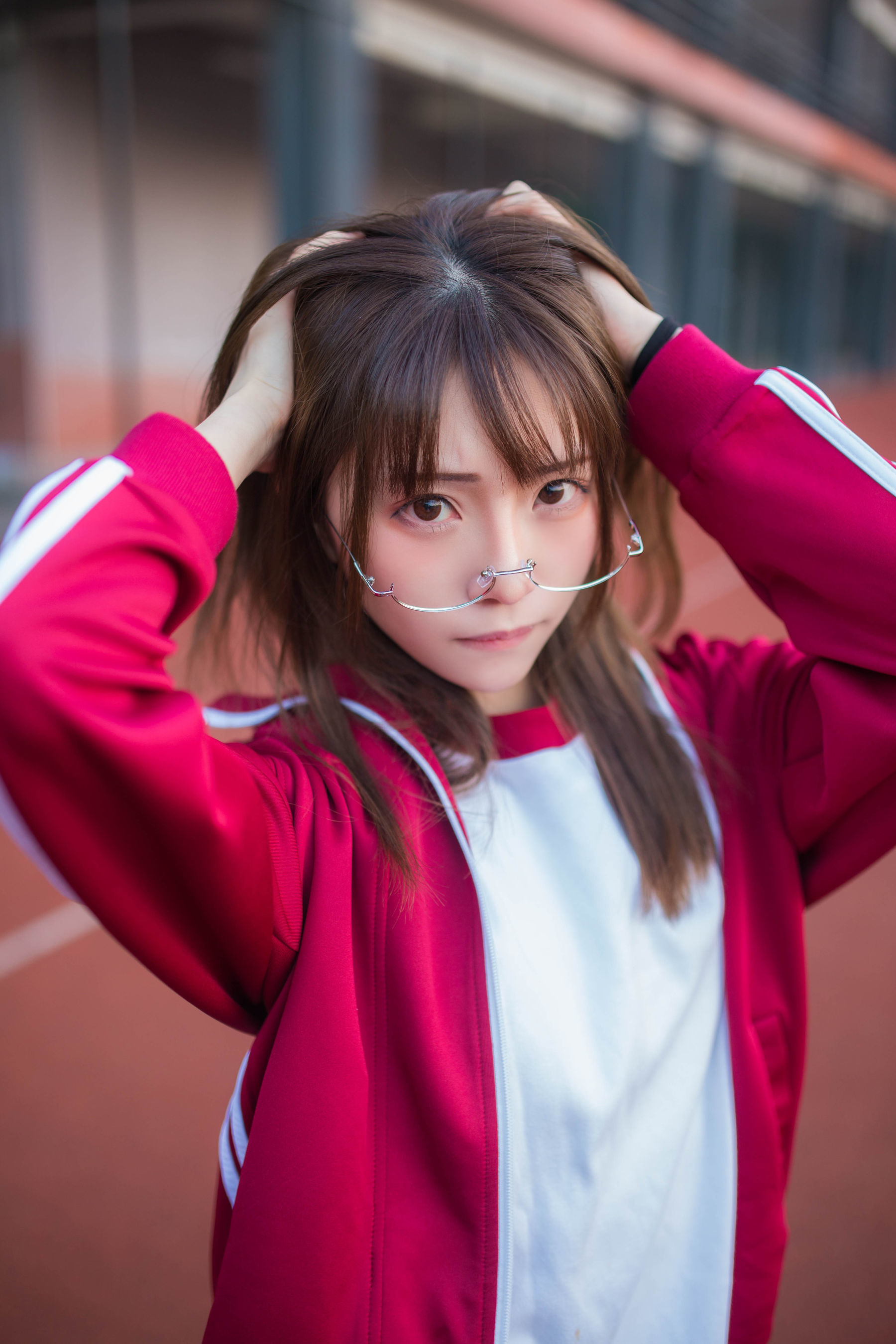 动漫博主Kitaro_绮太郎 红色运动服女孩-图12