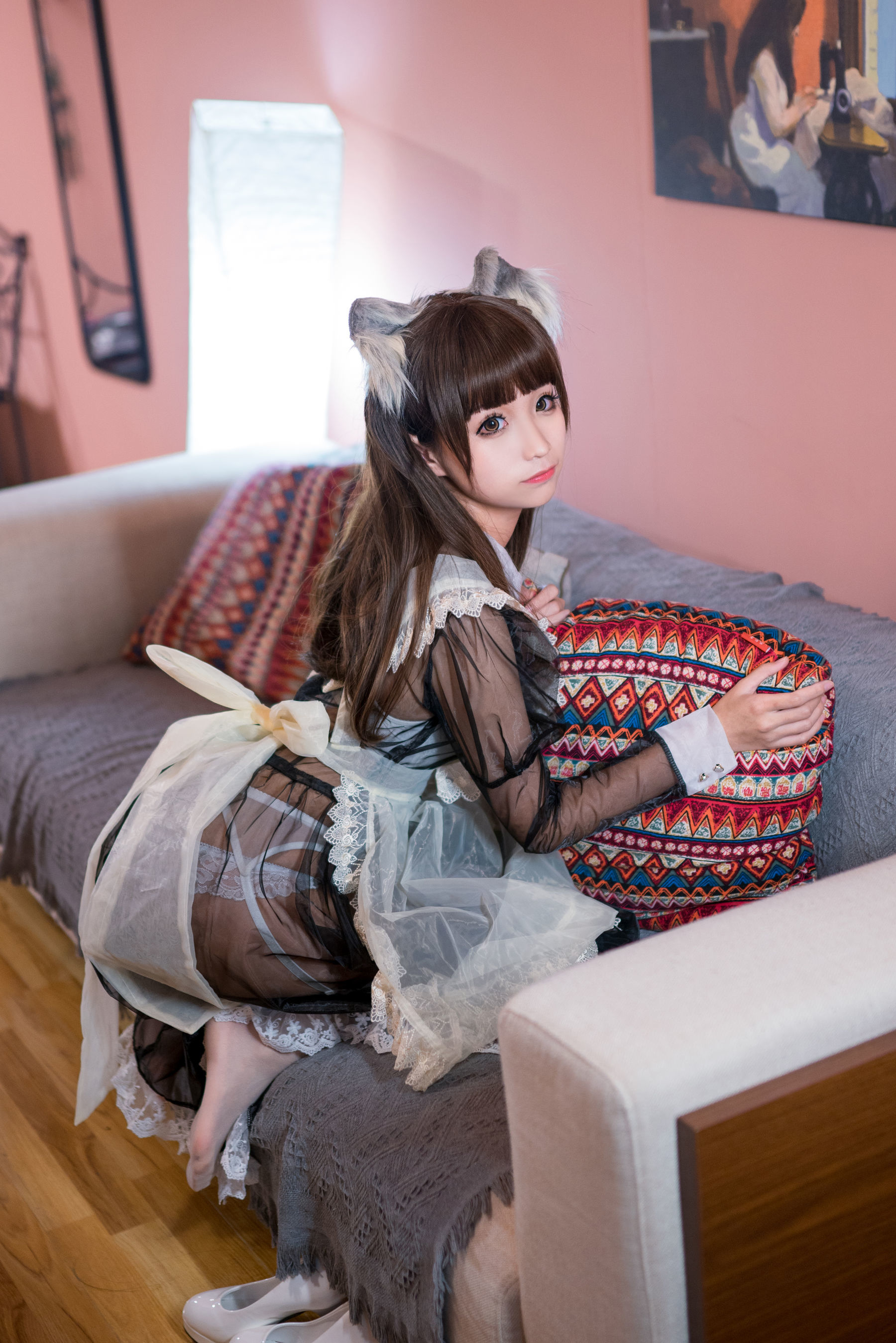 动漫博主蠢沫沫 黑透明女仆-图3