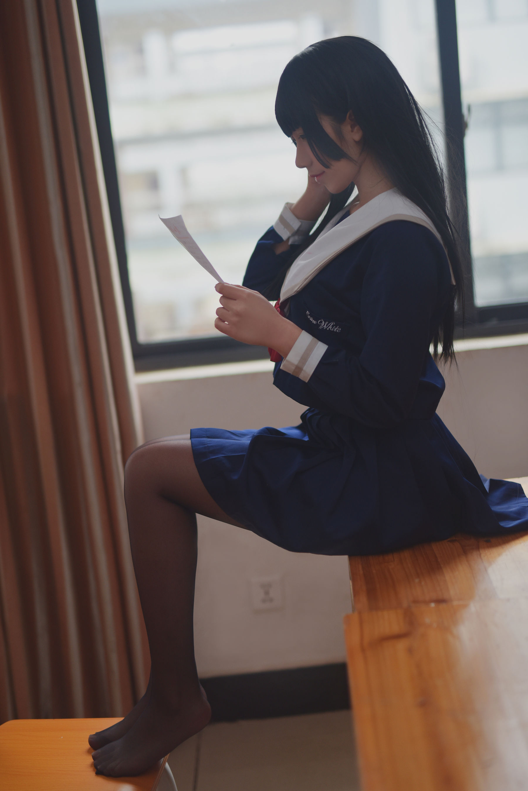 动漫博主九曲Jean JK露脐制服-图12