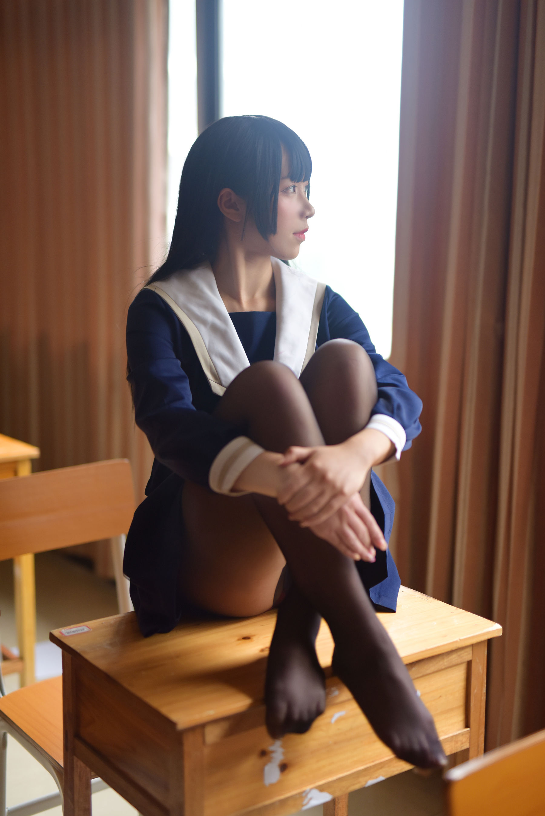 动漫博主九曲Jean JK露脐制服-图18