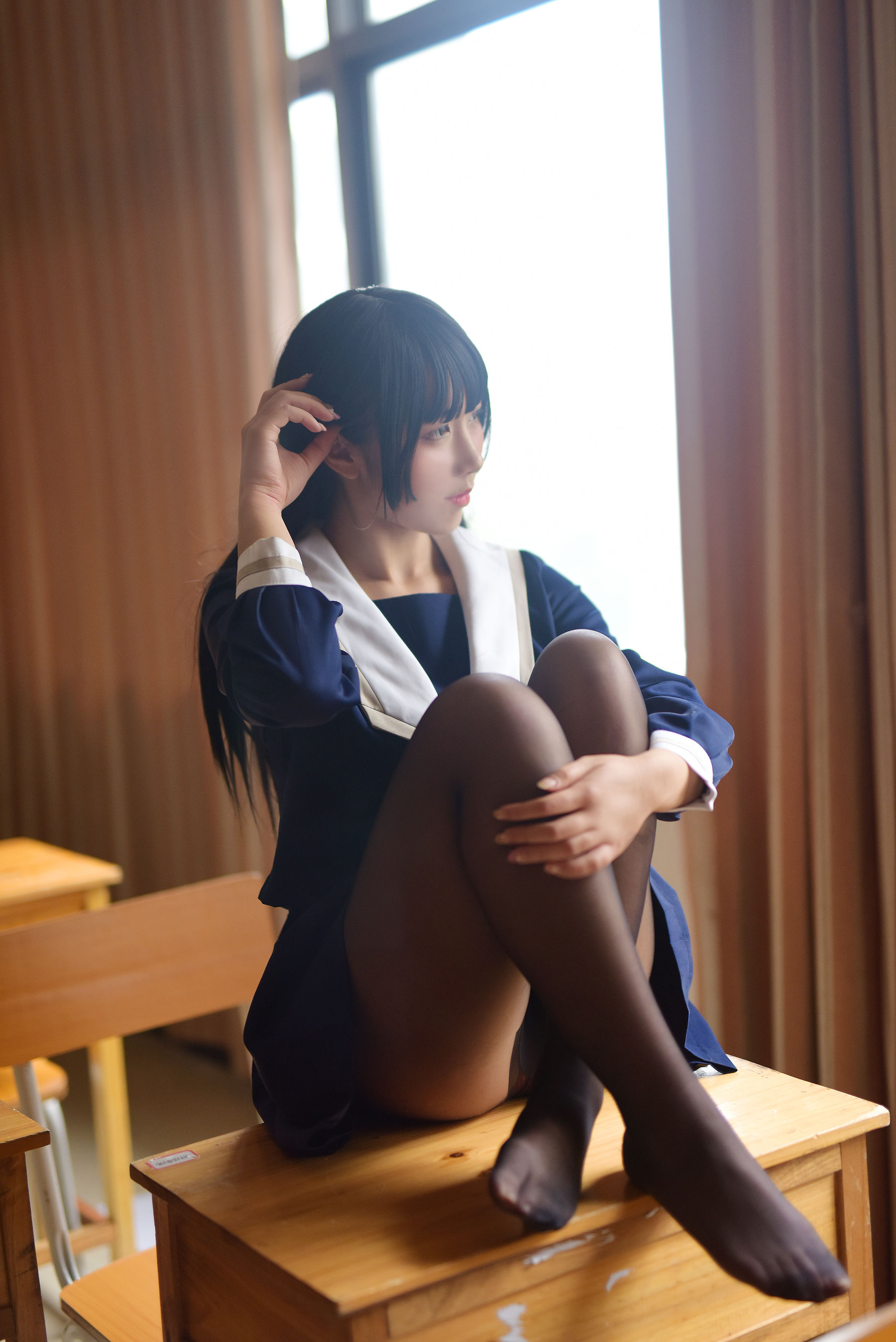动漫博主九曲Jean JK露脐制服-图19