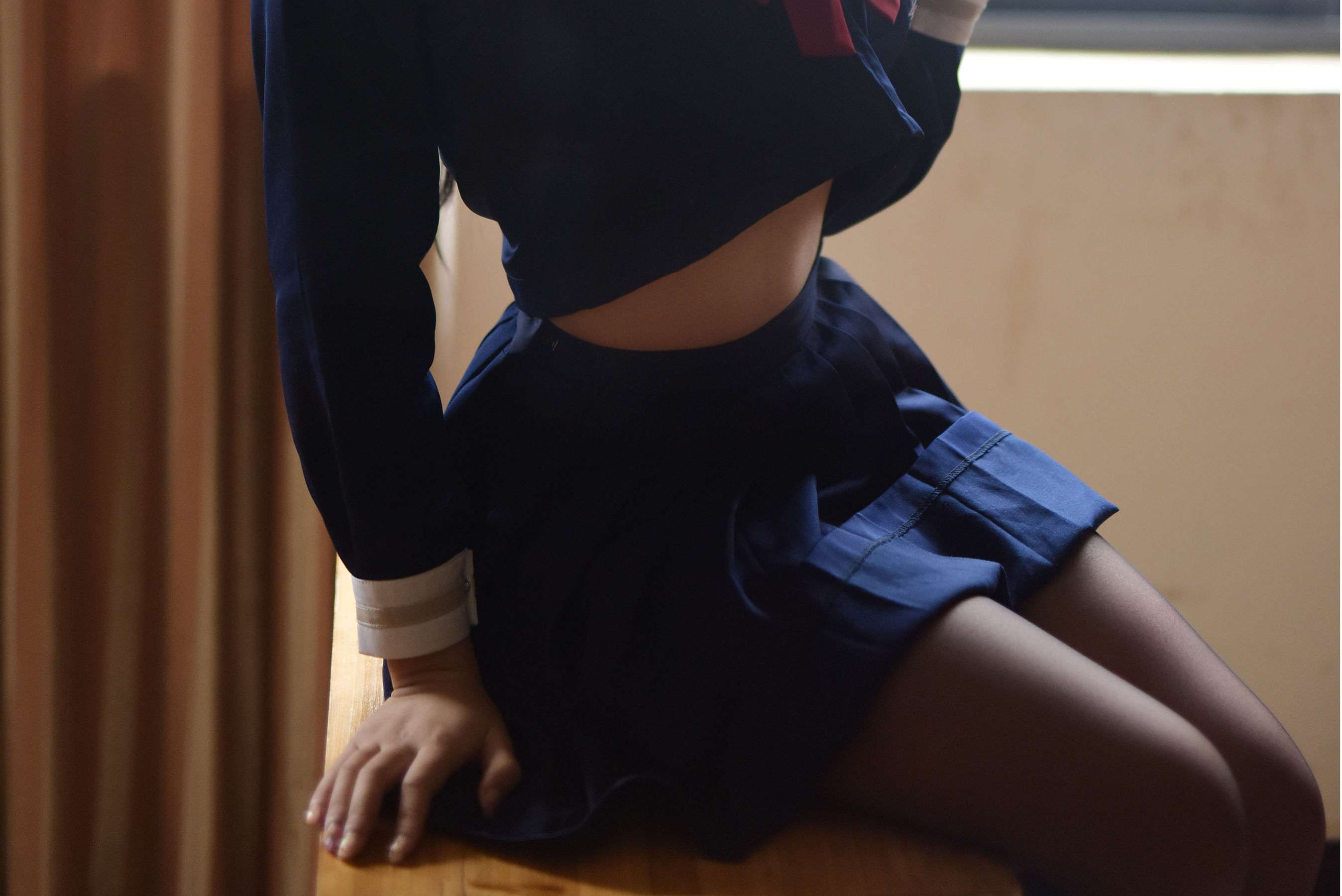 动漫博主九曲Jean JK露脐制服-图25
