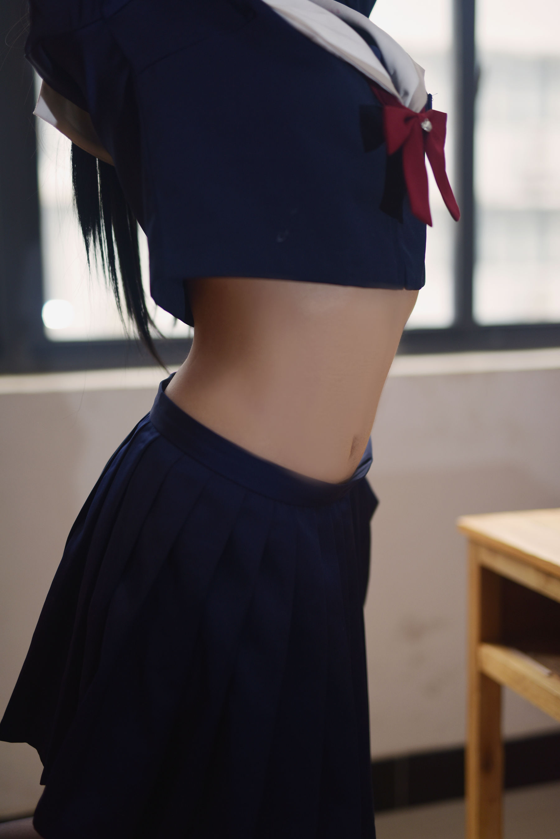动漫博主九曲Jean JK露脐制服-图2