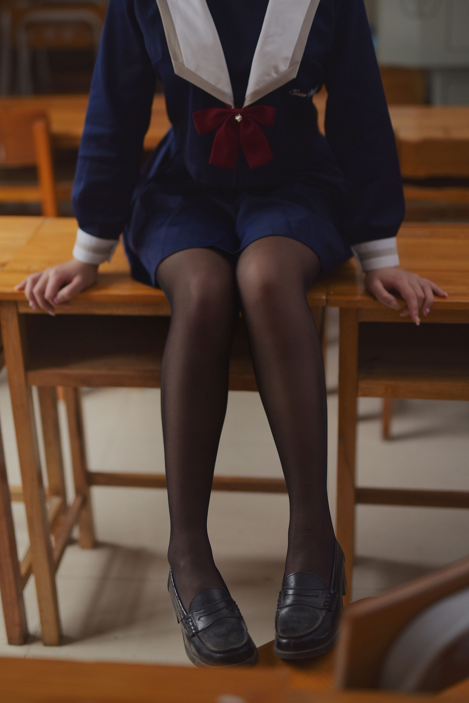 动漫博主九曲Jean JK露脐制服-图5