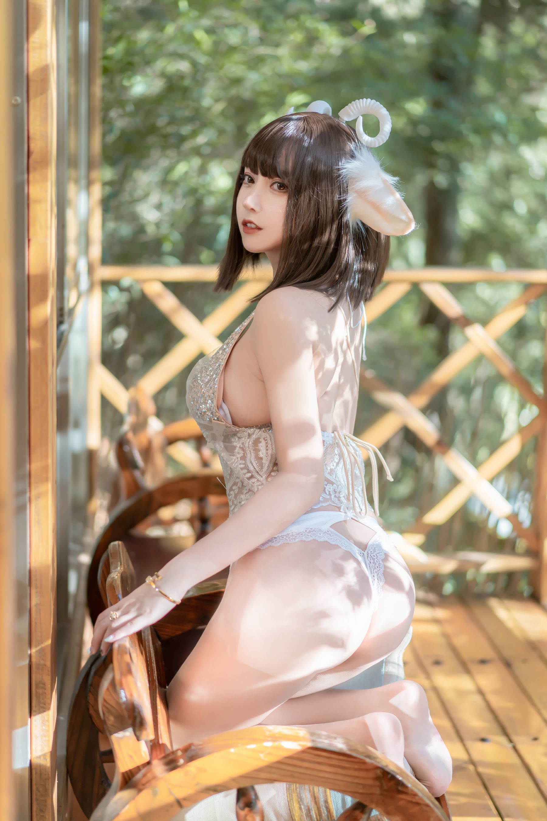 斗鱼米线线sama写真 喵小羊-图21