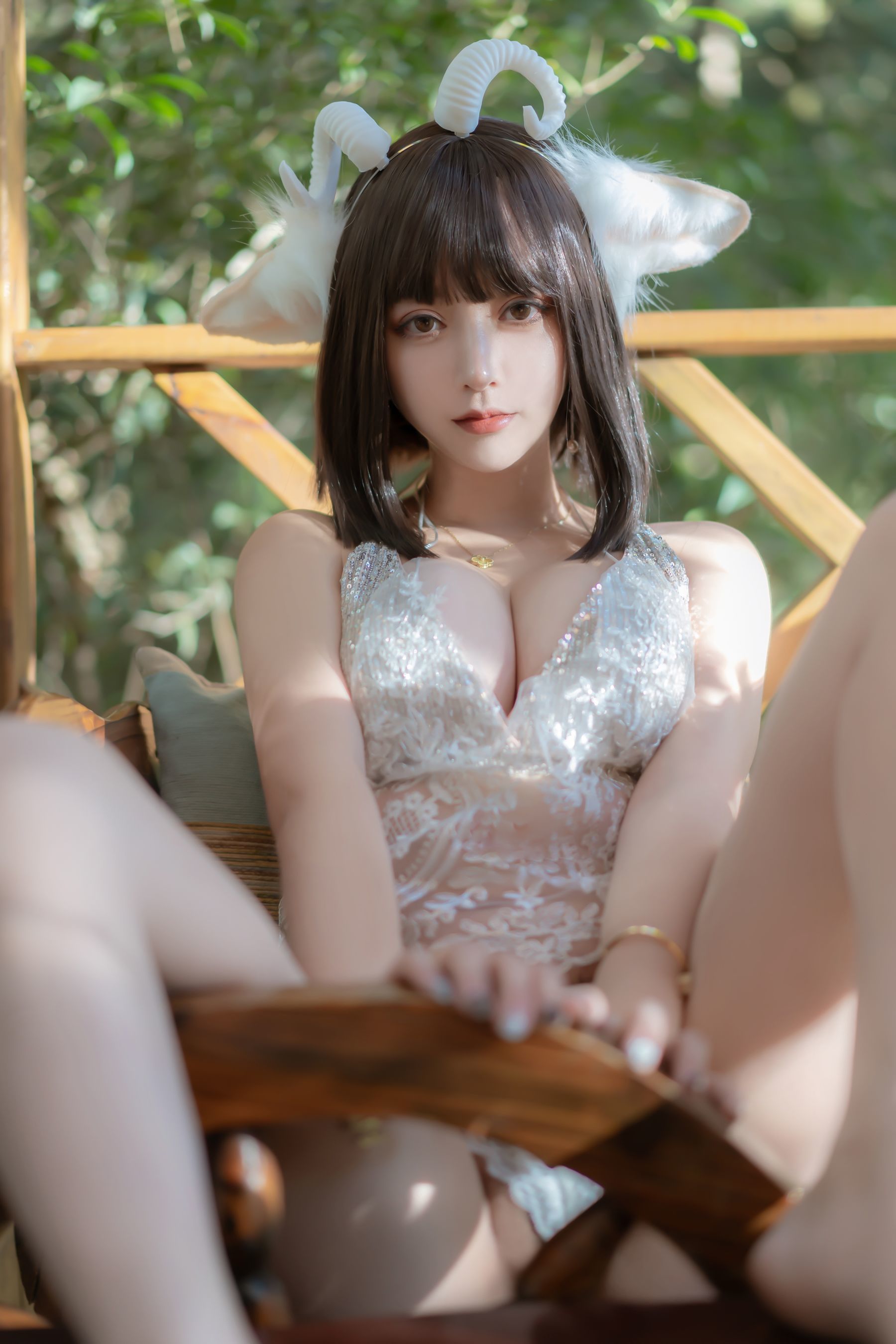 斗鱼米线线sama写真 喵小羊-图39