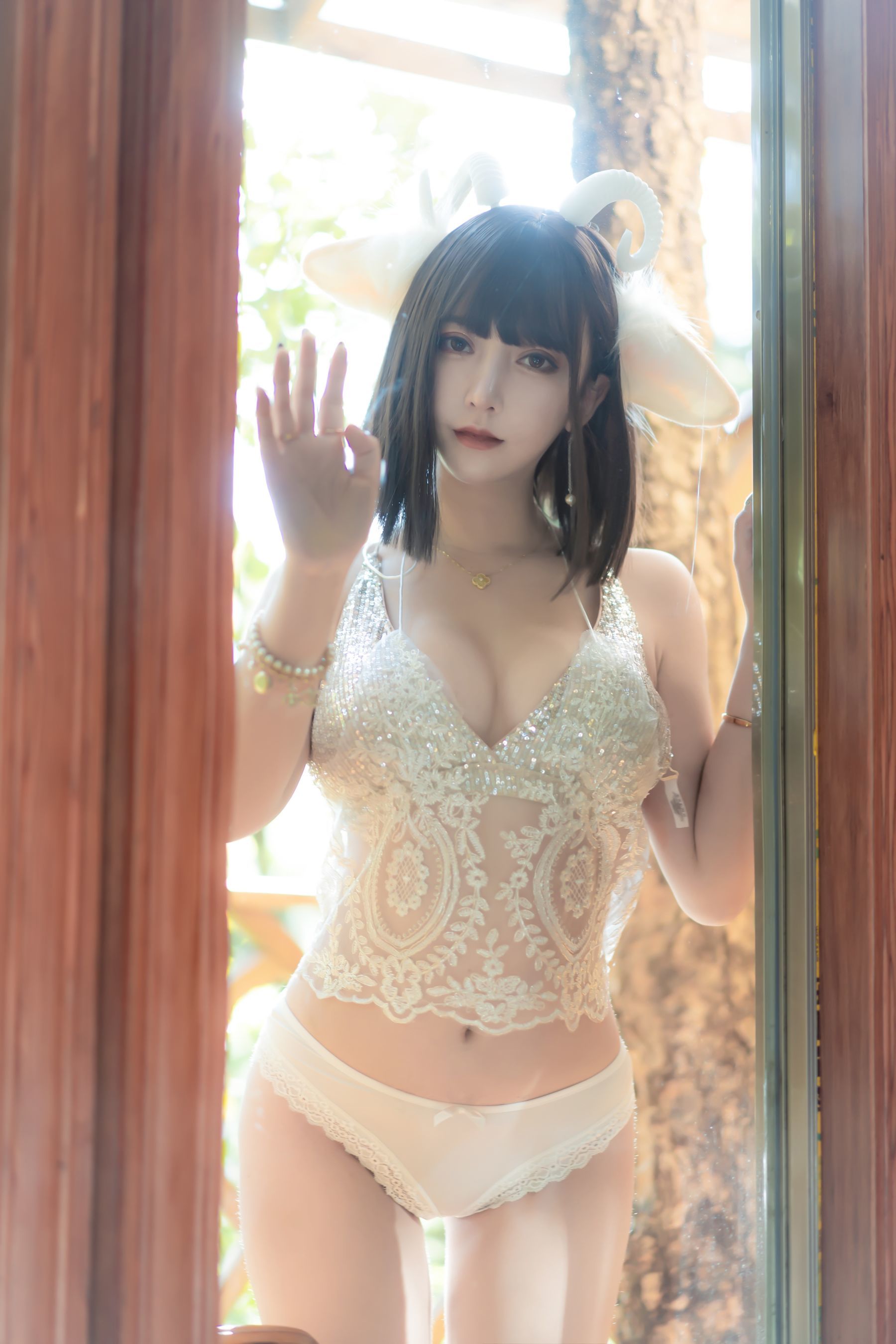 斗鱼米线线sama写真 喵小羊-图6