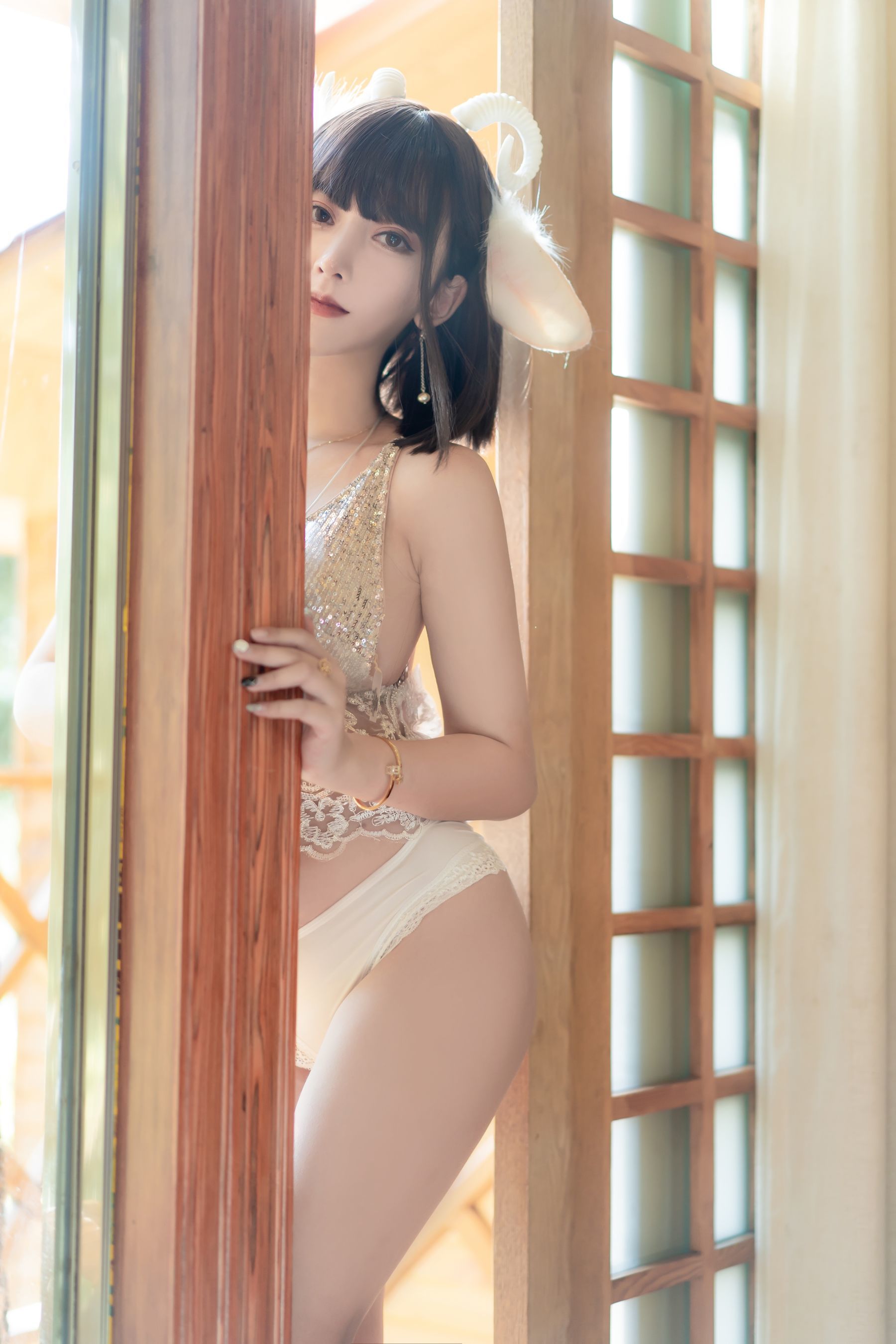 斗鱼米线线sama写真 喵小羊-图7