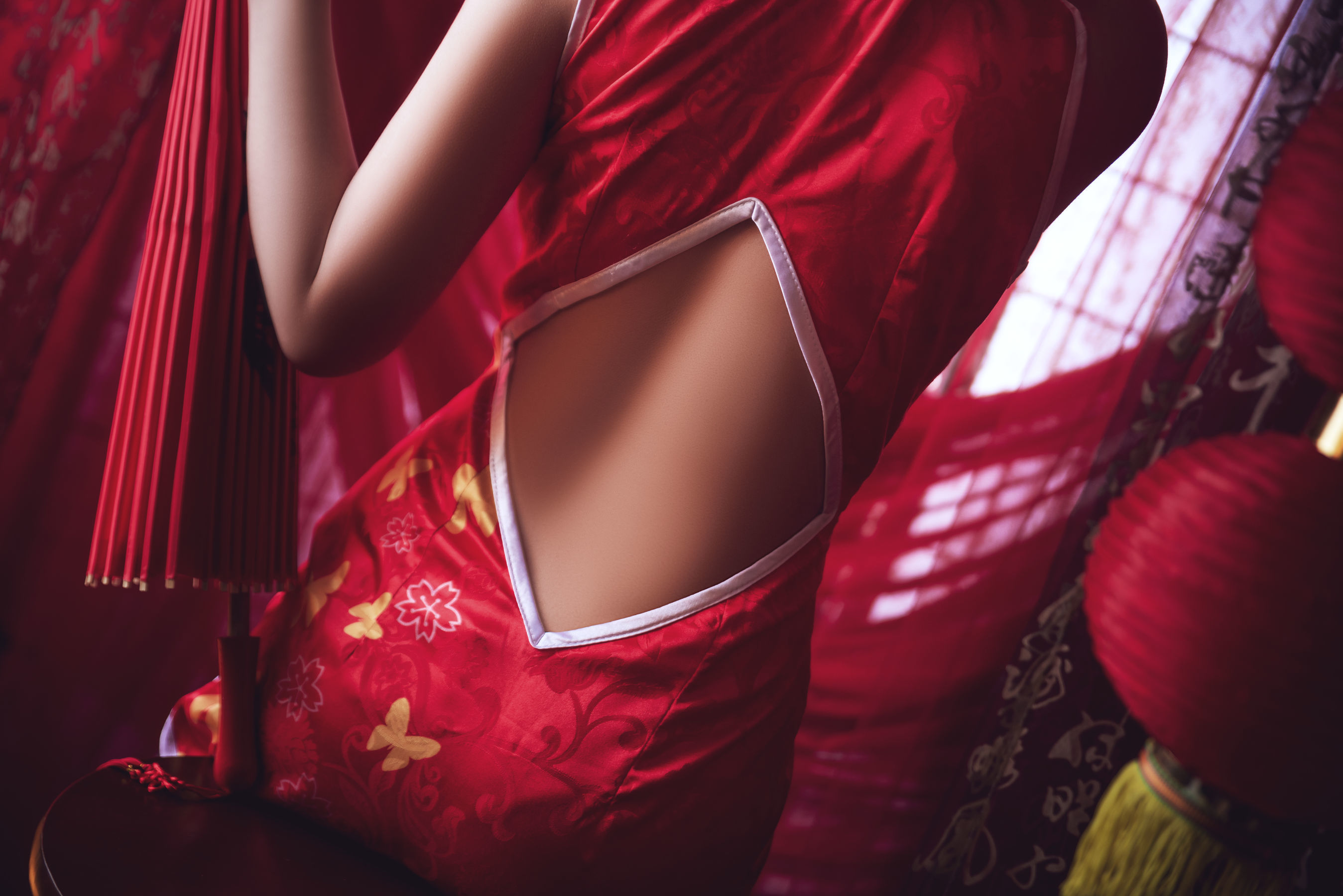 可爱人气Coser面饼仙儿 雷姆旗袍-图19