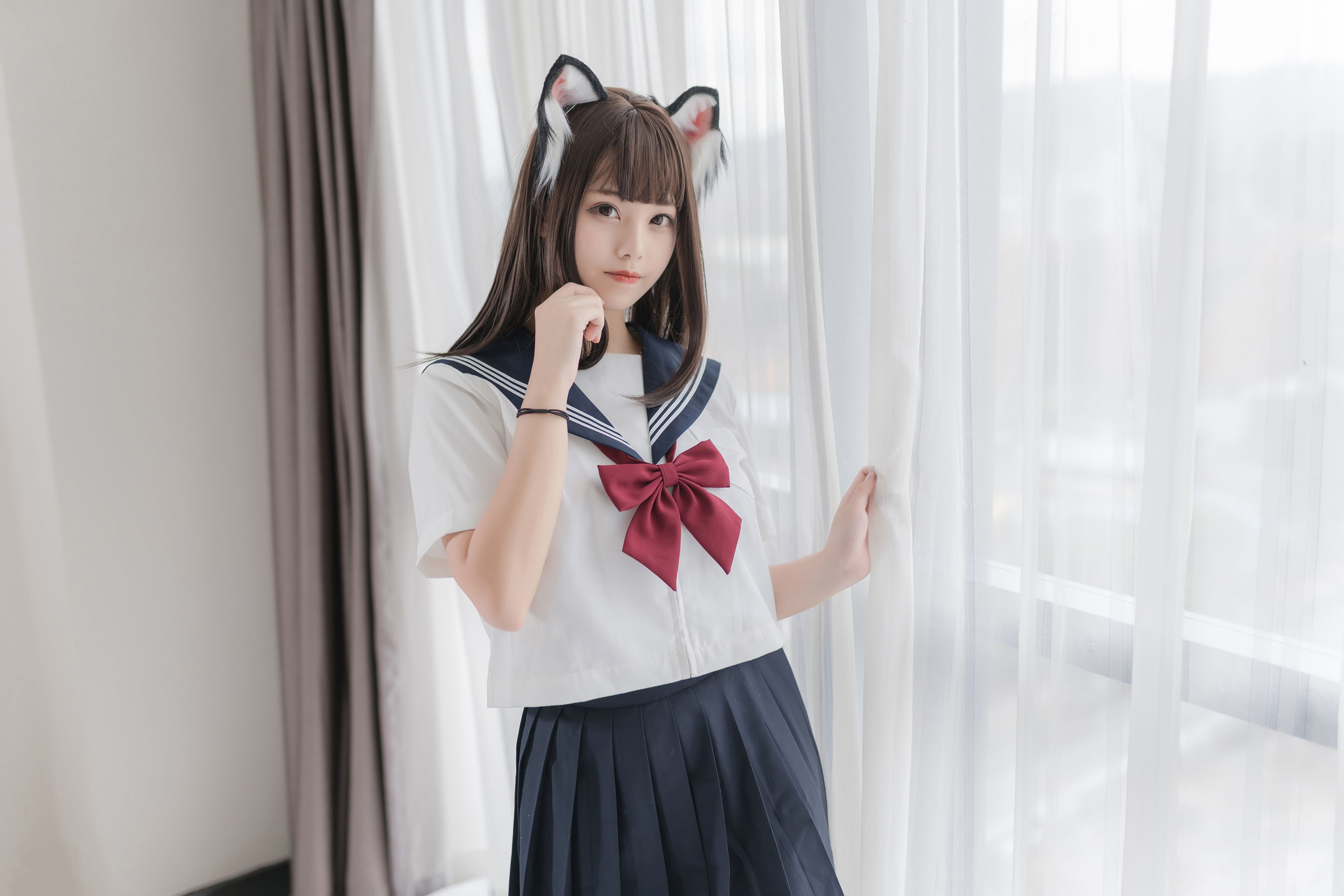 萌系小姐姐蜜汁猫裘 猫耳JK-图11