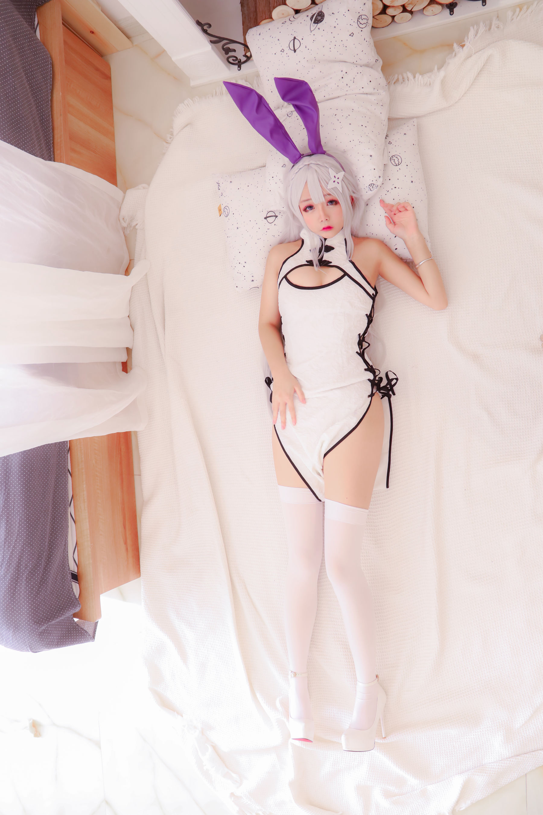 Cosplay日奈娇 白旗袍-图41