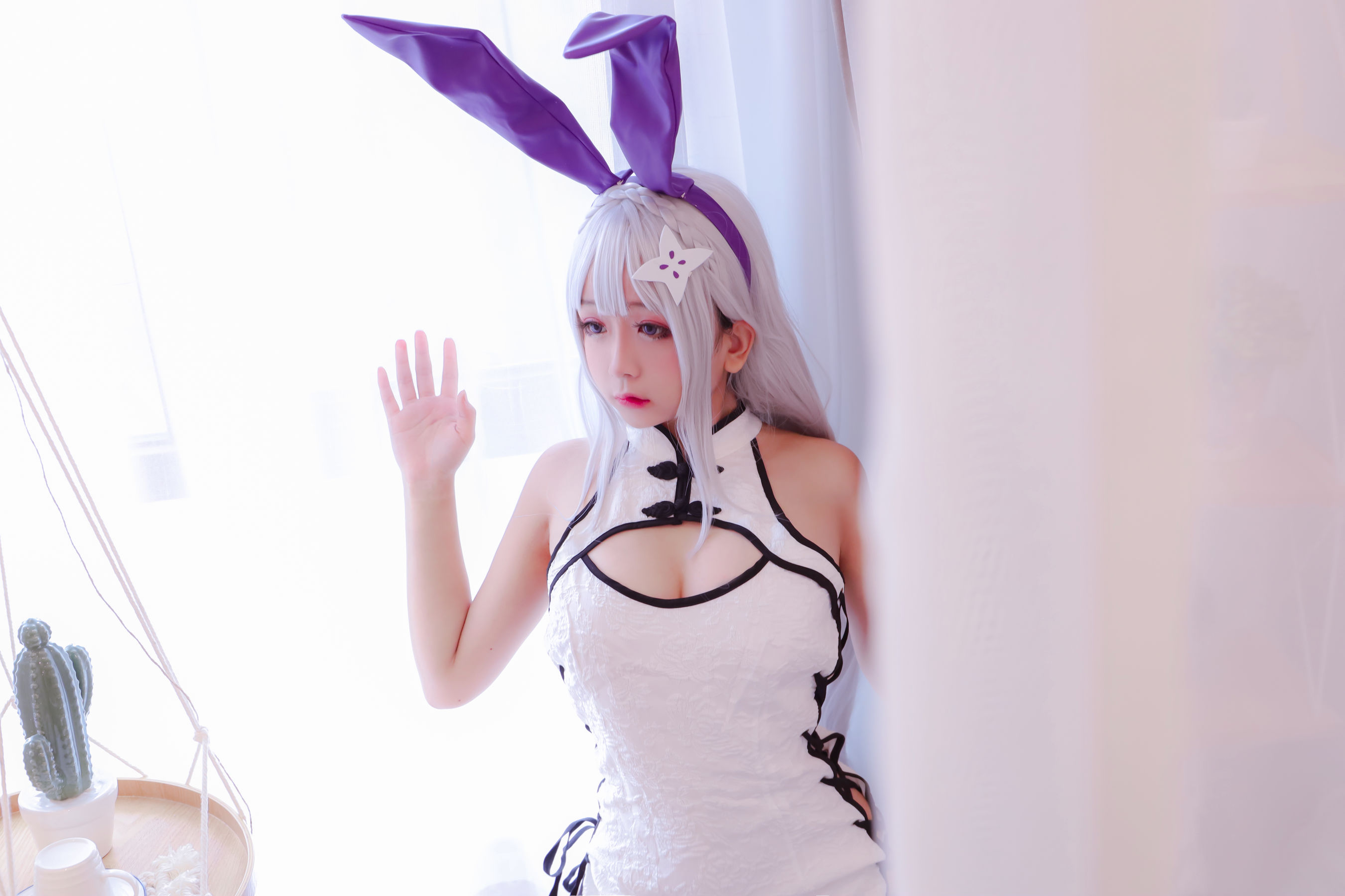 Cosplay日奈娇 白旗袍-图5
