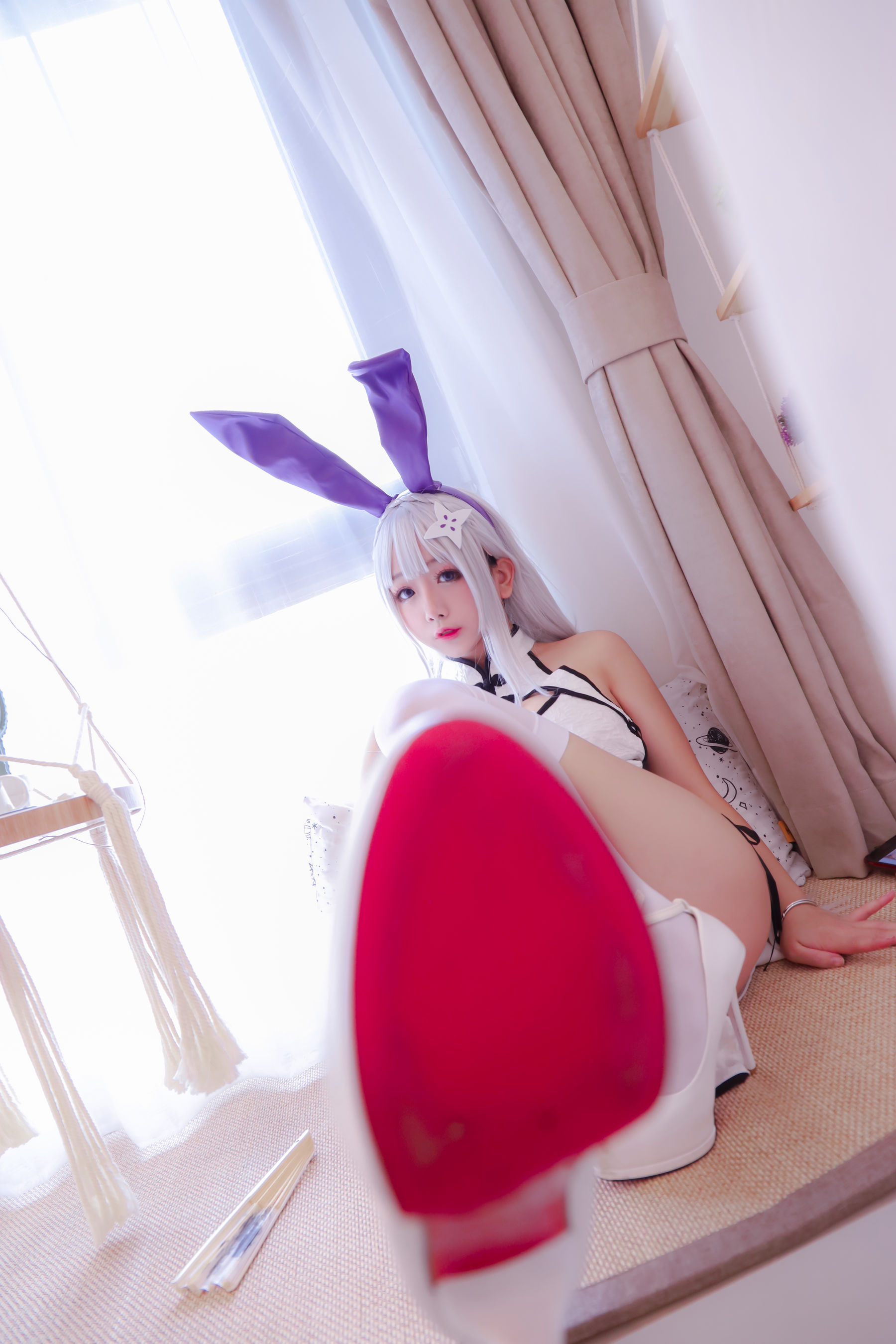 Cosplay日奈娇 白旗袍-图8