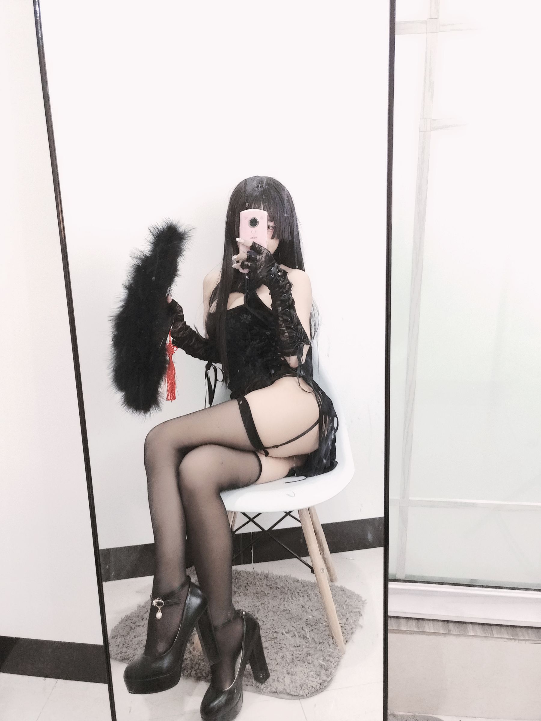 白嫩美少女鬼畜瑶 黑色旗袍-图18