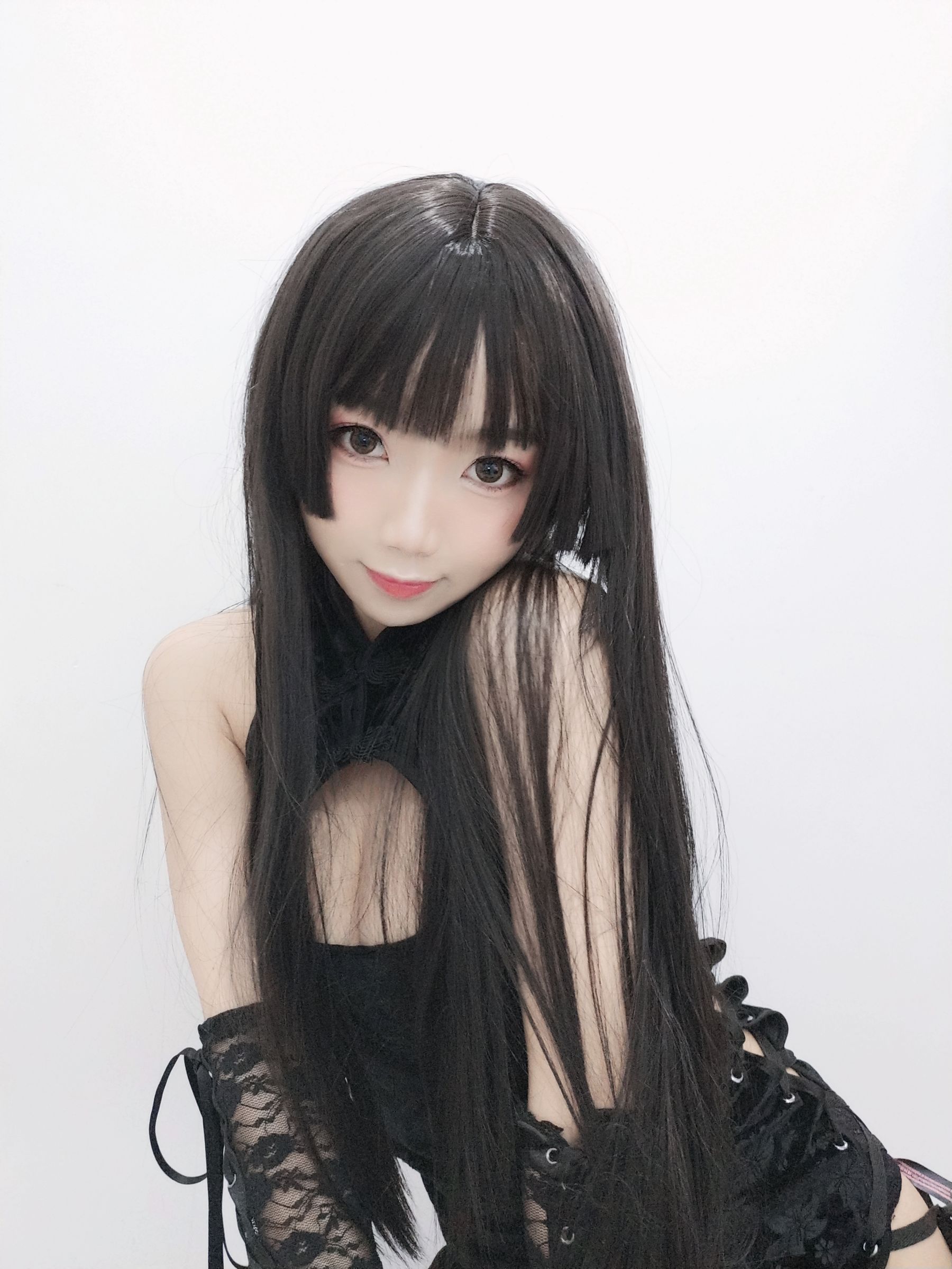 白嫩美少女鬼畜瑶 黑色旗袍-图54