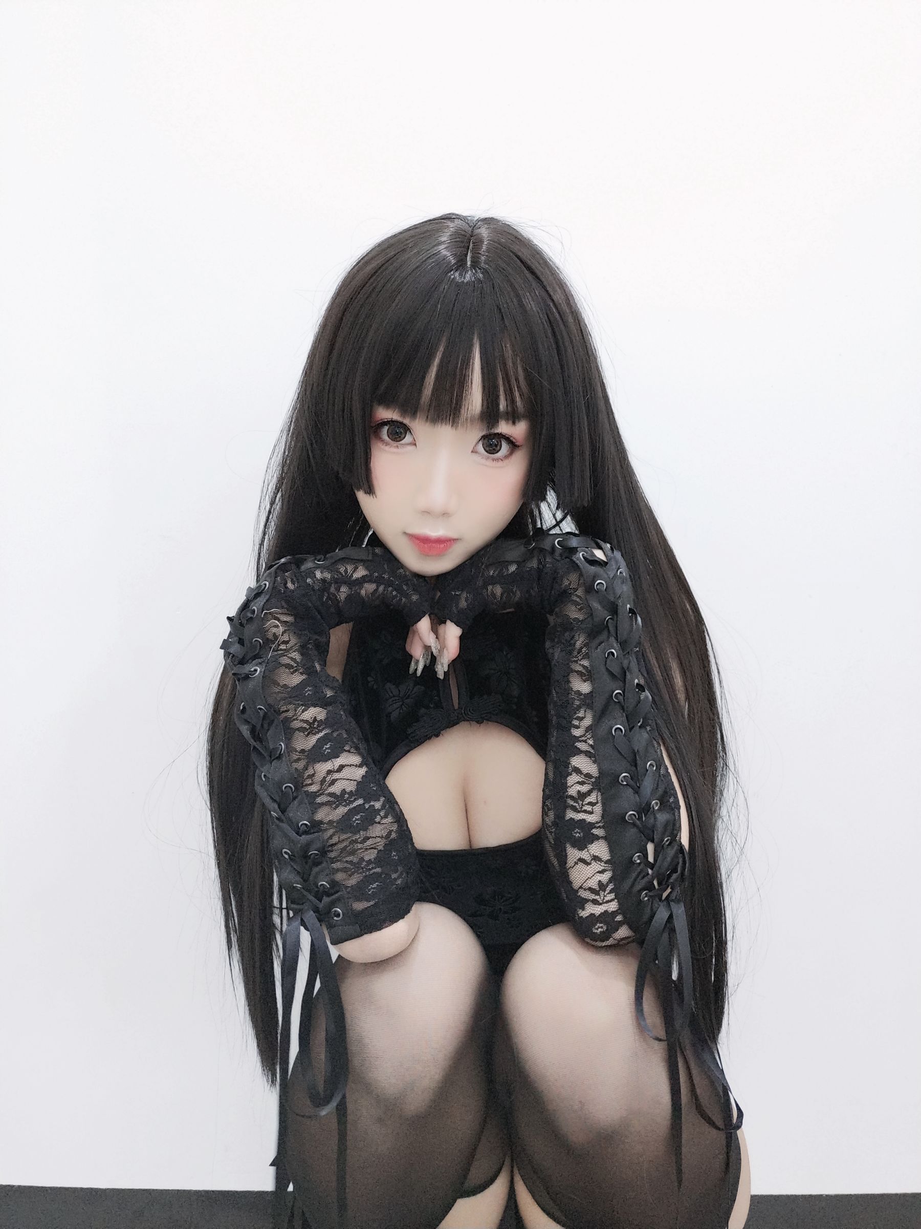 白嫩美少女鬼畜瑶 黑色旗袍-图64