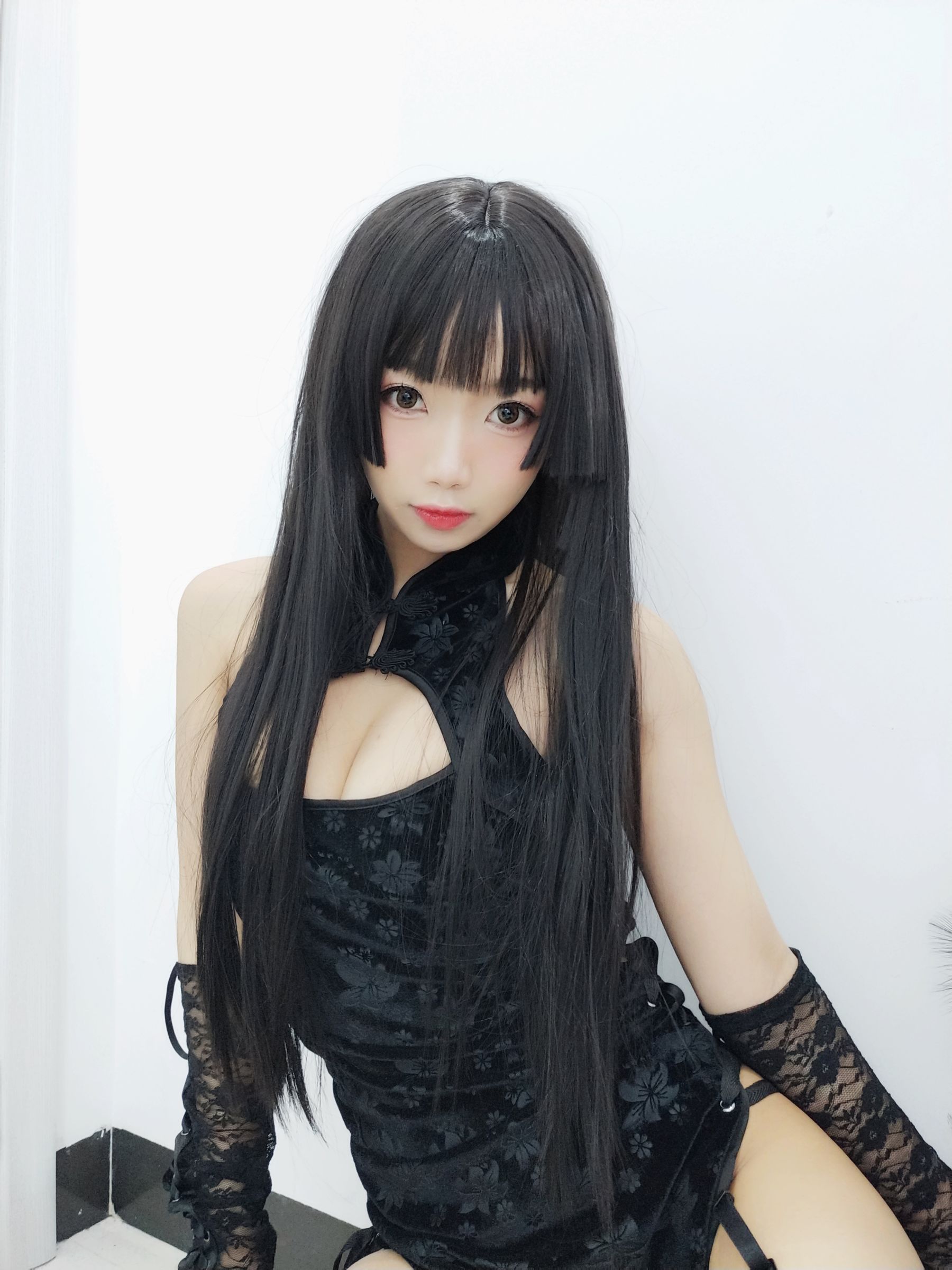 白嫩美少女鬼畜瑶 黑色旗袍-图66