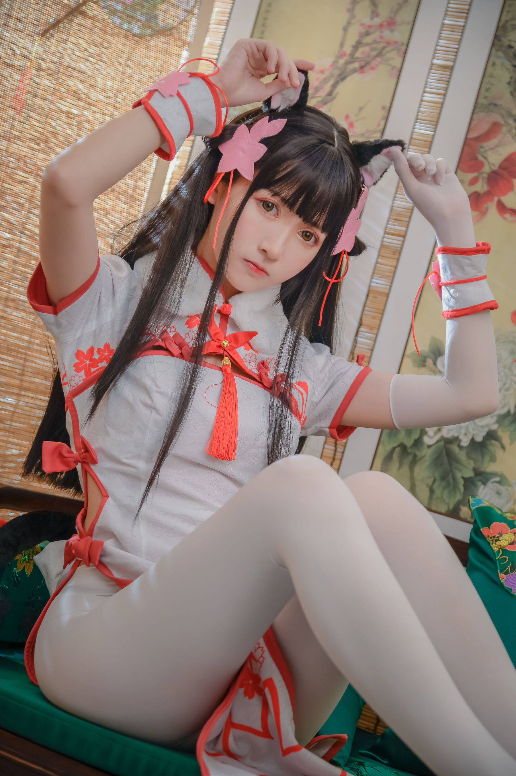 超人气Coser鳗鱼霏儿 碧蓝华裳 夕暮-图1