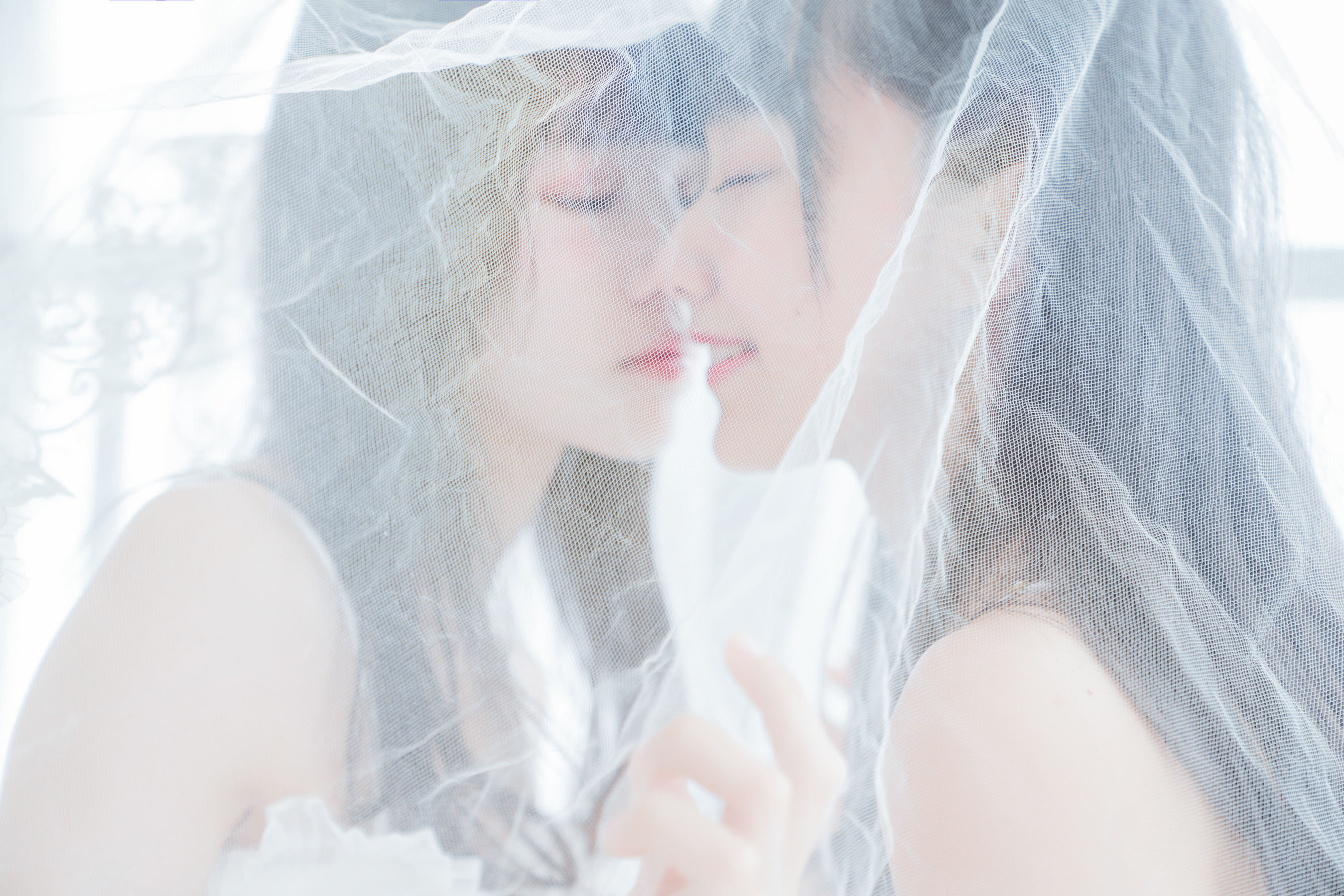 萌系小姐姐木绵绵OwO&桜桃喵 朝(白裙×白裙)-图48