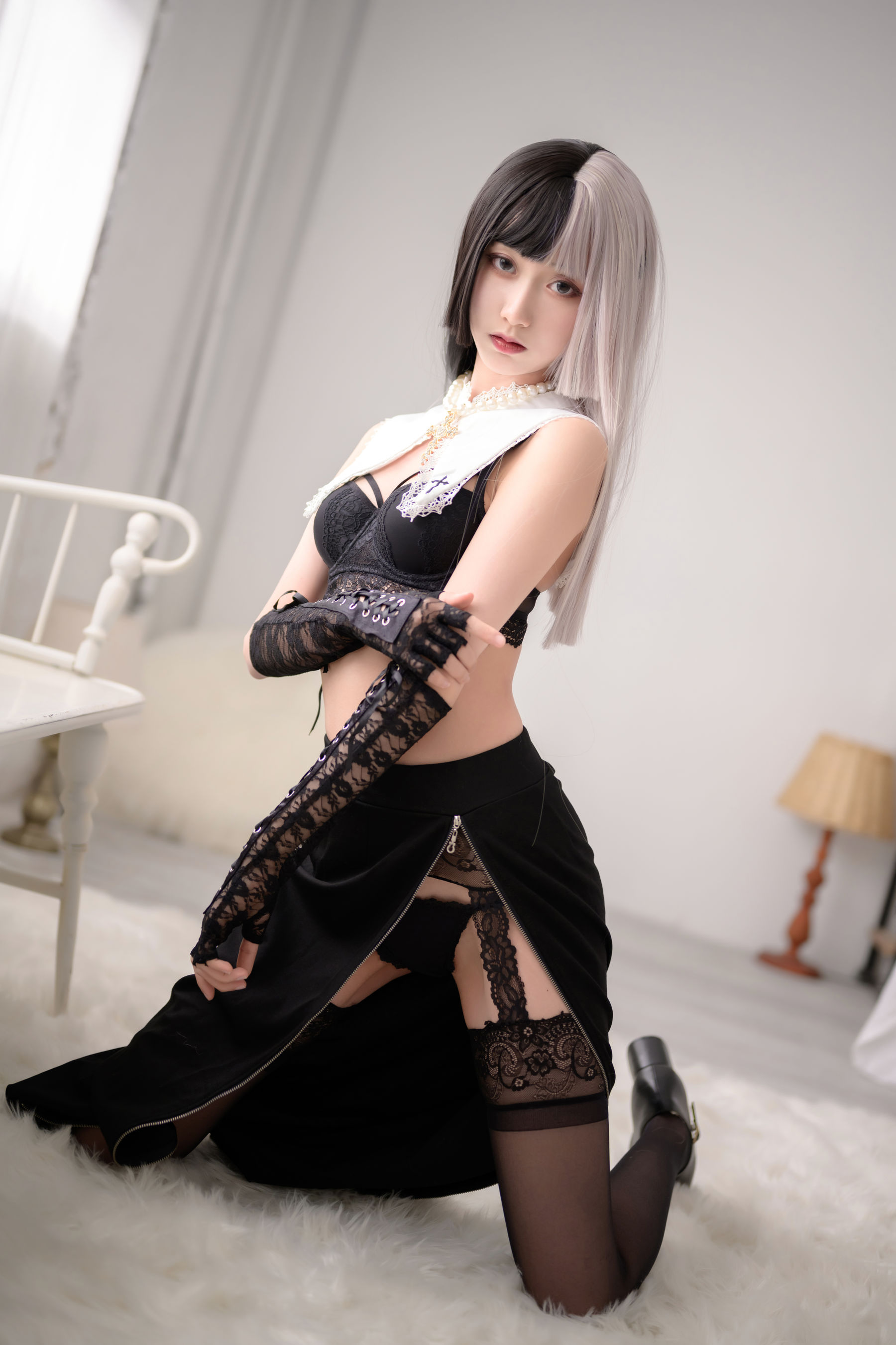 萌系小姐姐木绵绵OwO 黑白修女-图18