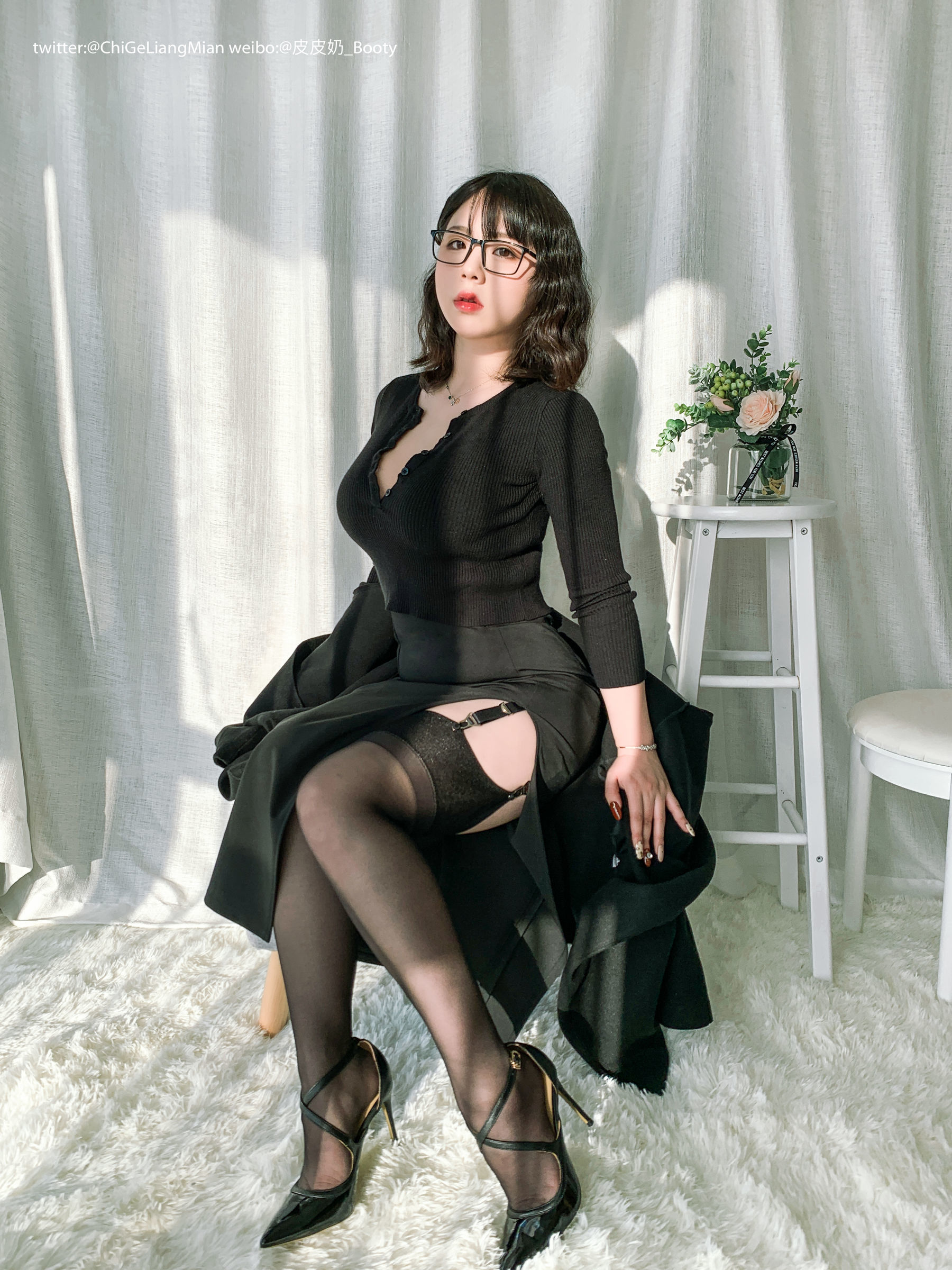 皮皮奶可可爱了啦 黑色OL-图15