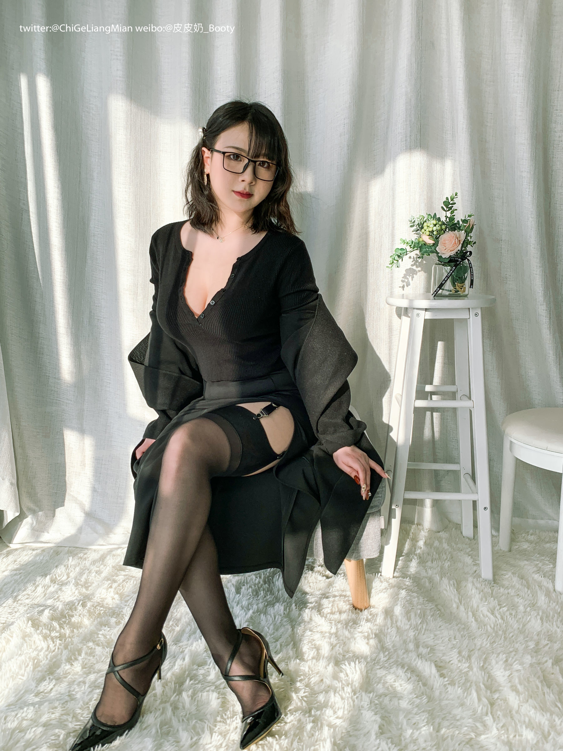 皮皮奶可可爱了啦 黑色OL-图5