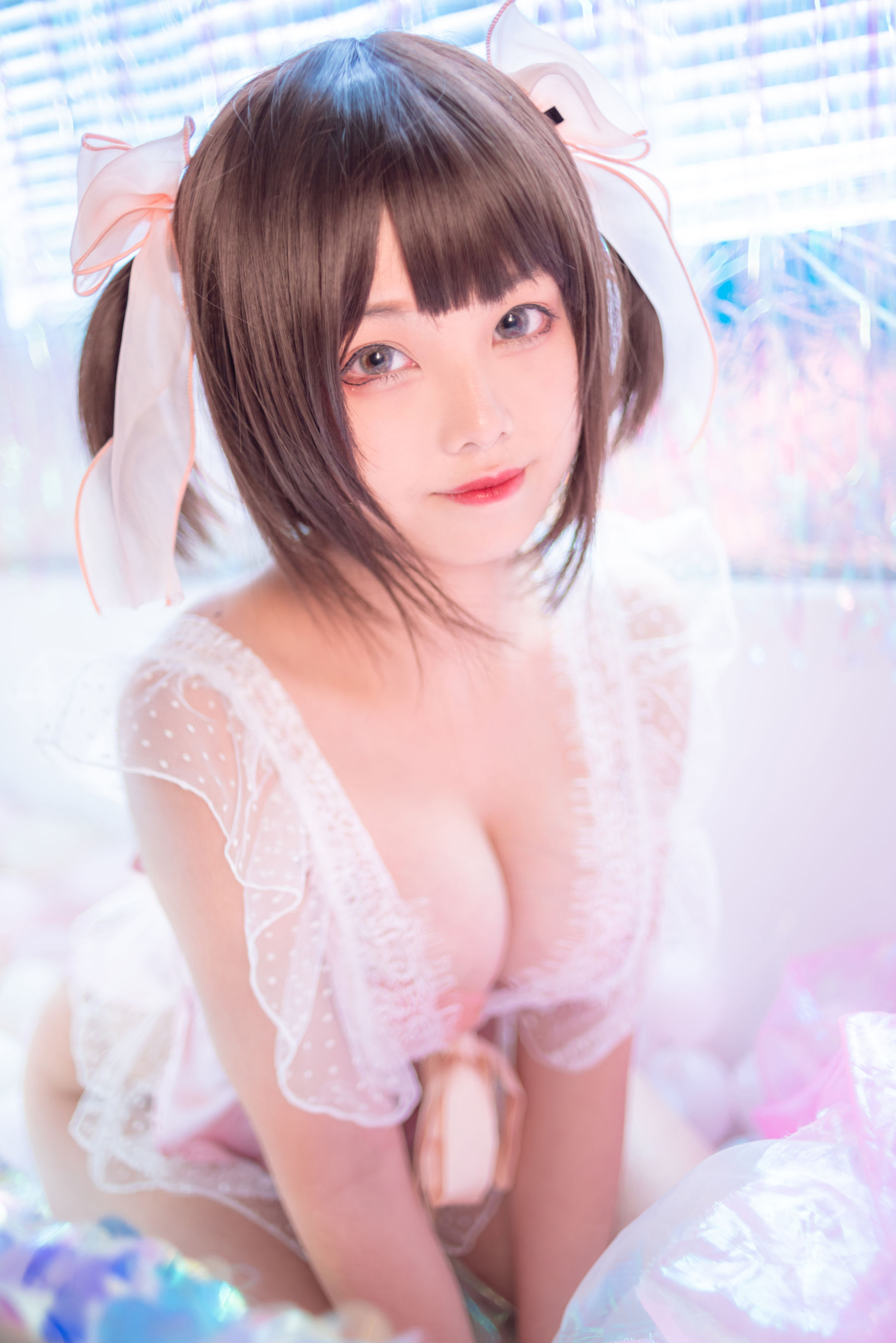 萌系小姐姐蜜汁猫裘 粉色私房-图3