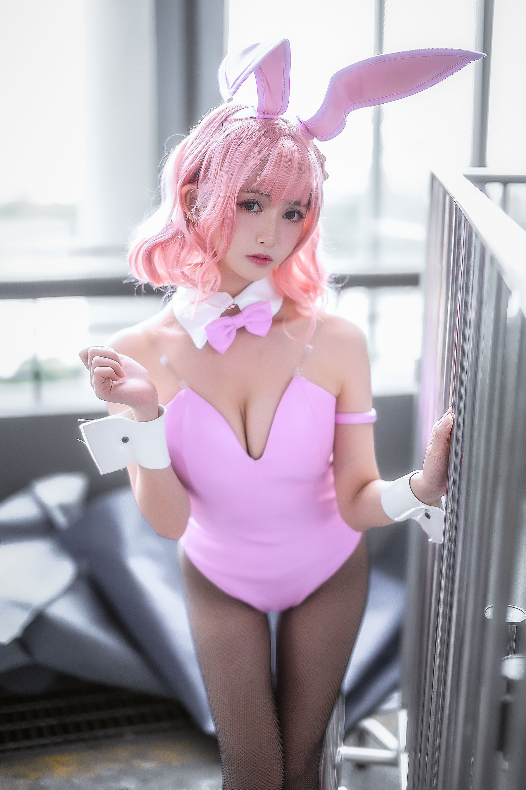 超人气Coser鳗鱼霏儿 粉红兔女郎-图6