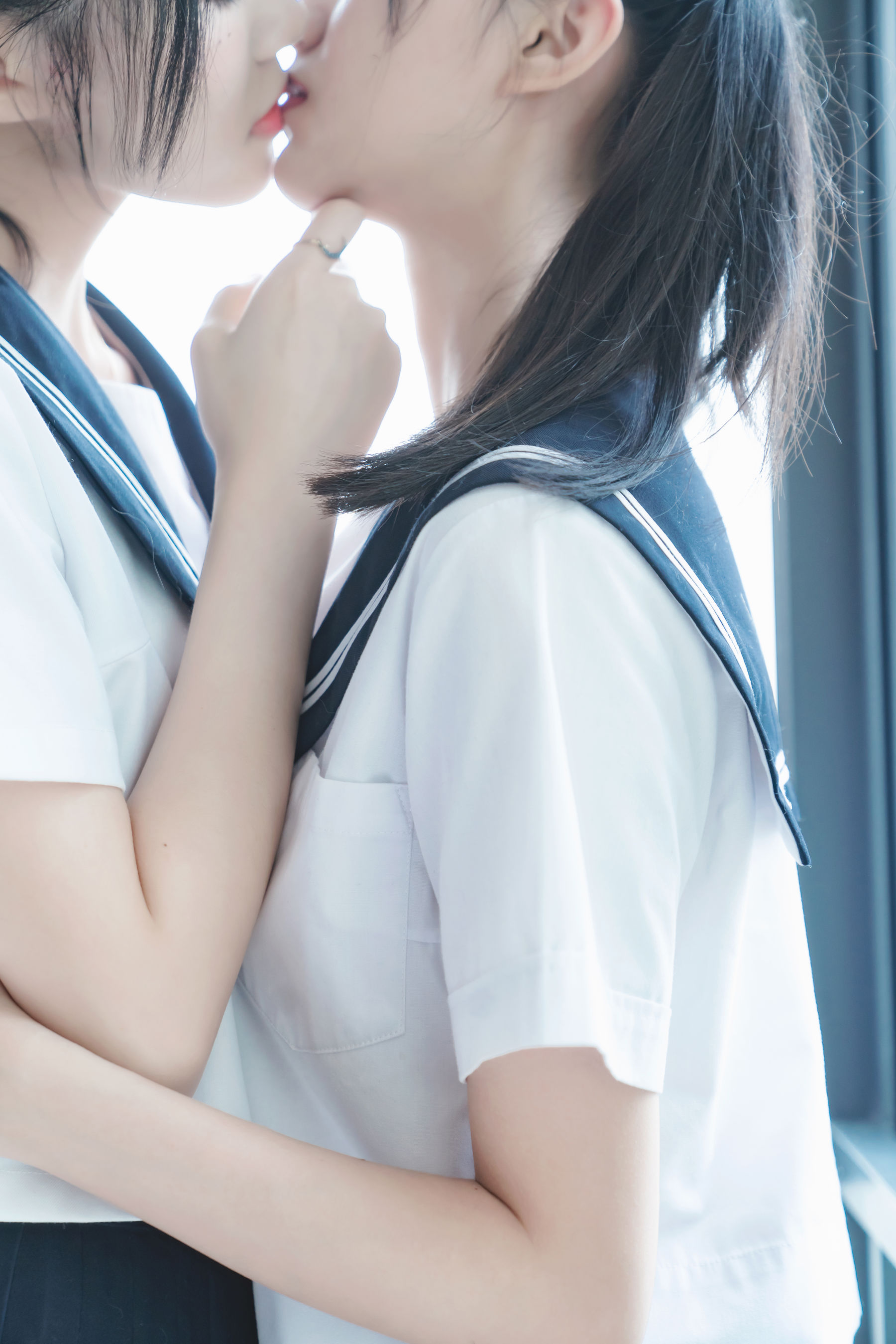 萌系小姐姐木绵绵OwO&桜桃喵 她(制服×制服)-图17