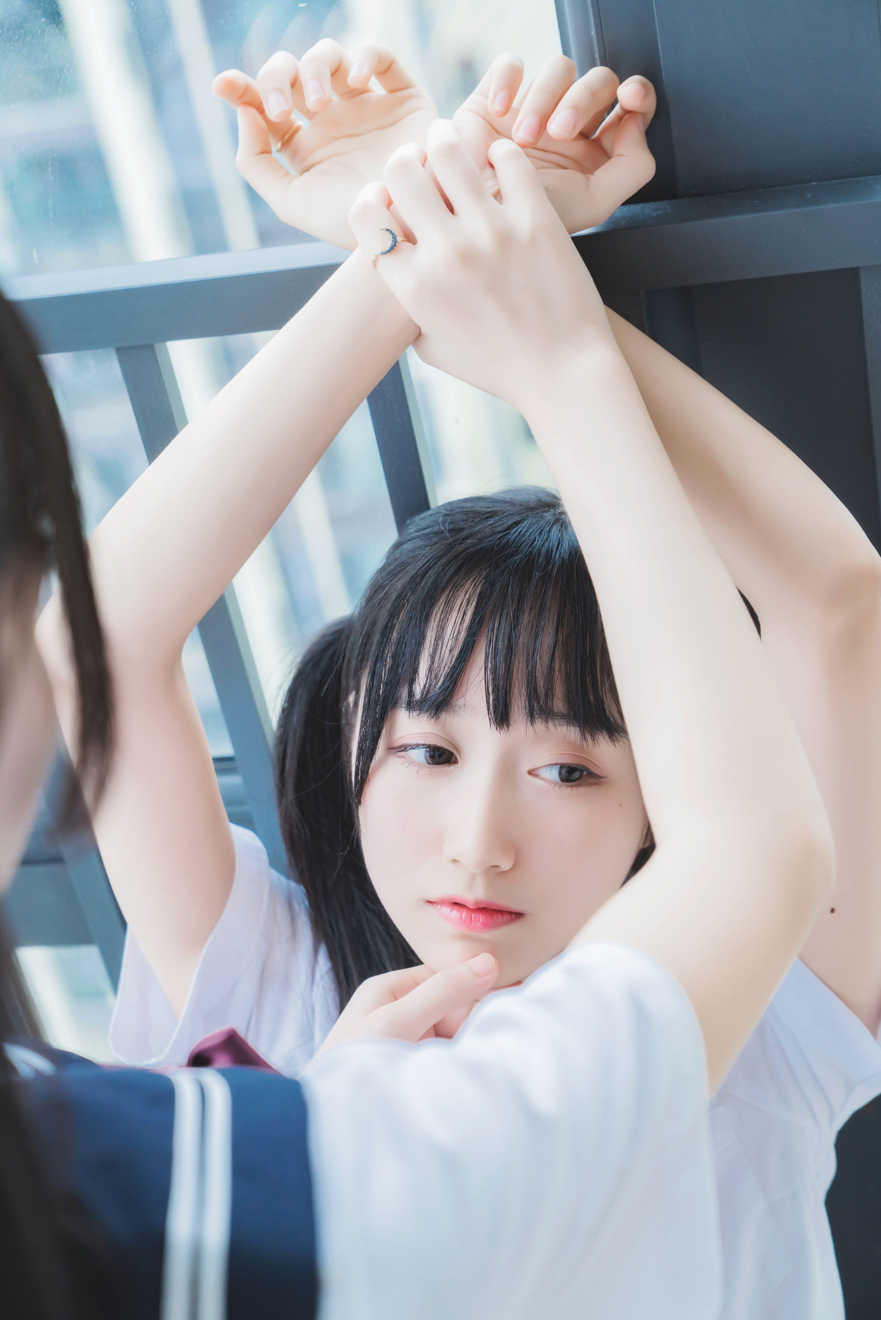 萌系小姐姐木绵绵OwO&桜桃喵 她(制服×制服)-图27
